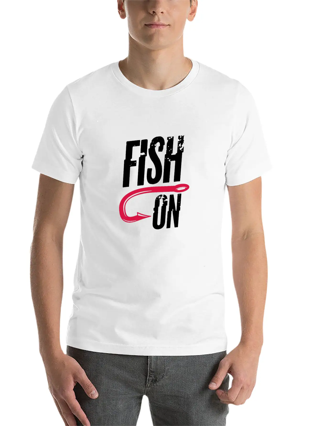 Fish On, Fishing Breathable Graphic T-Shirt – Perfect For Casual Days
