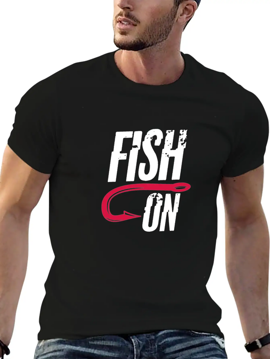 Fish On, Fishing Breathable Graphic T-Shirt – Perfect For Casual Days