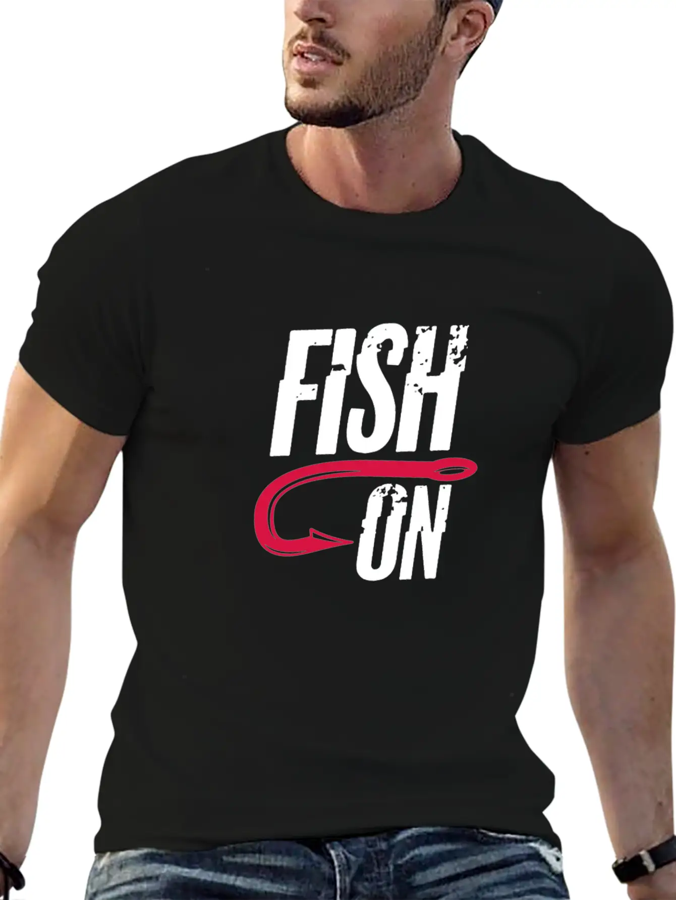 Fish On, Fishing Breathable Graphic T-Shirt – Perfect For Casual Days