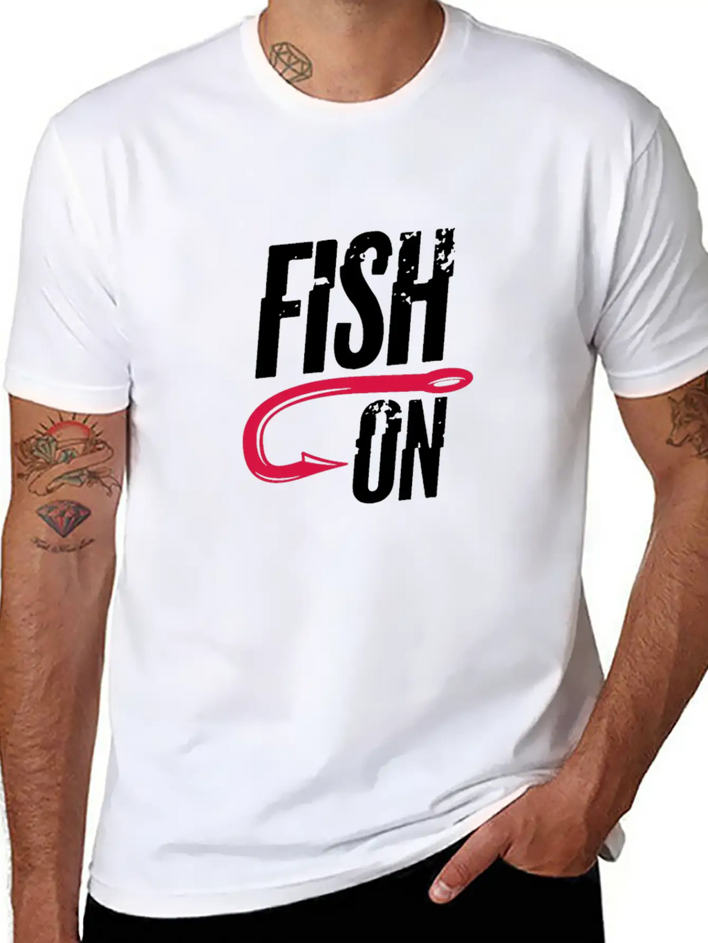 Fish On, Fishing Breathable Graphic T-Shirt – Perfect For Casual Days