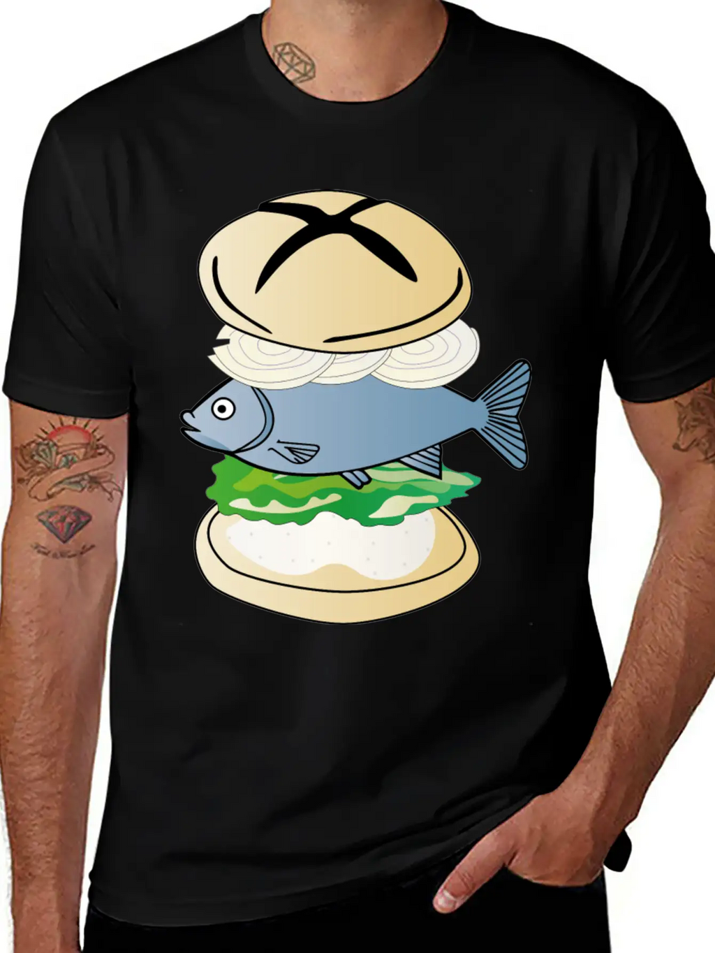 Fish With Bun - Eating Fish After Fishing Breathable Soft Cotton T-Shirt – Timeless Casual Look