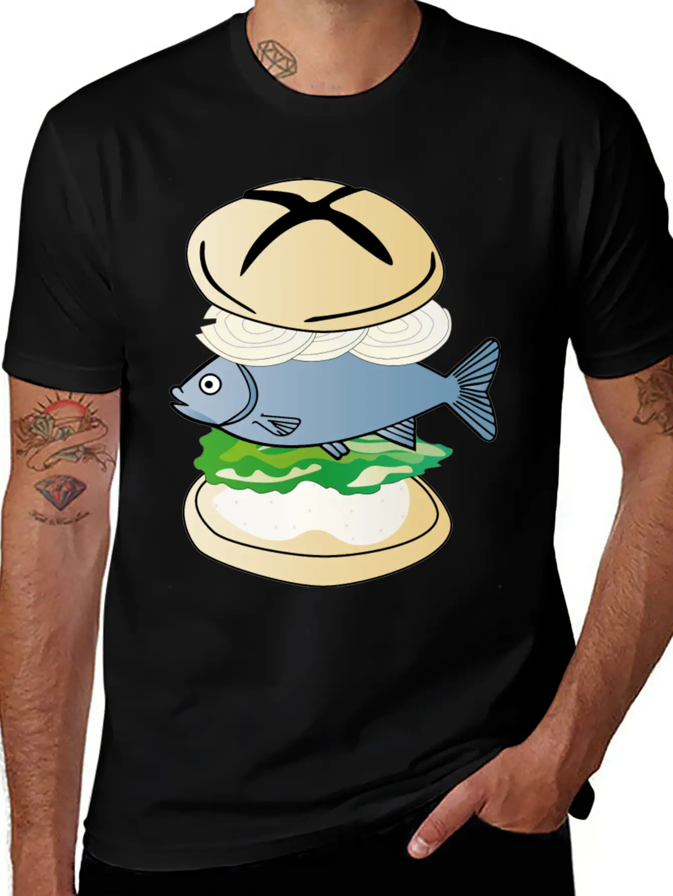 Fish With Bun - Eating Fish After Fishing Breathable Soft Cotton T-Shirt – Timeless Casual Look