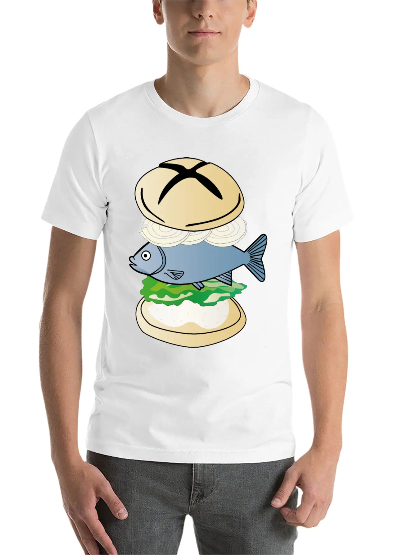 Fish With Bun - Eating Fish After Fishing Breathable Soft Cotton T-Shirt – Timeless Casual Look