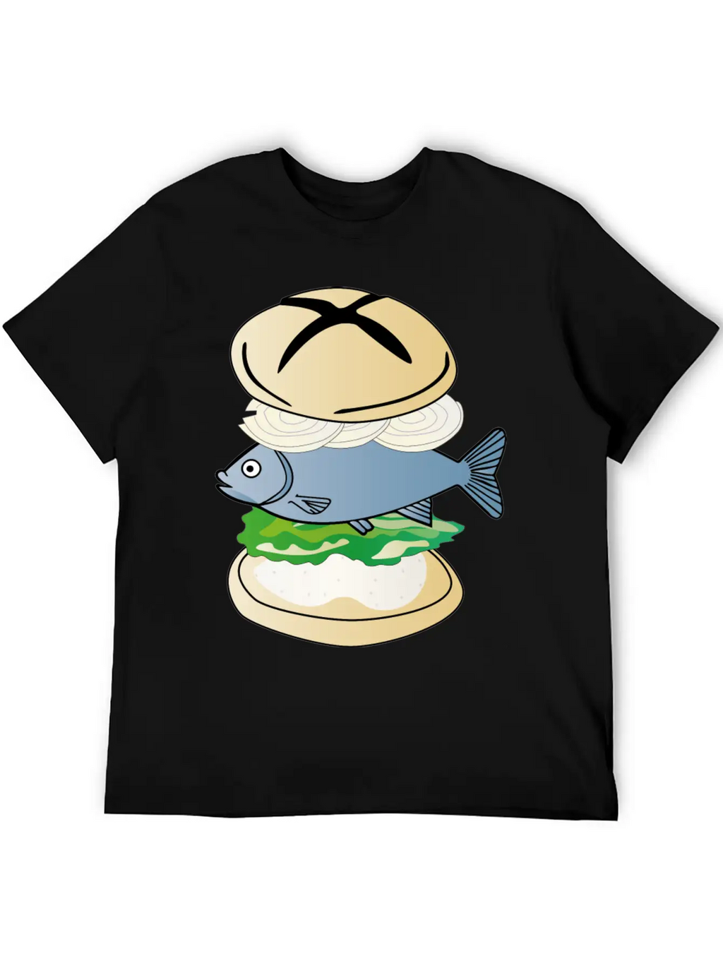 Fish With Bun - Eating Fish After Fishing Breathable Soft Cotton T-Shirt – Timeless Casual Look