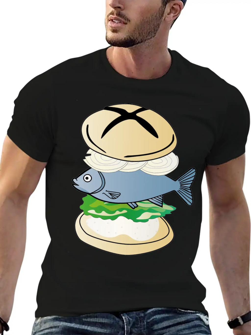 Fish With Bun - Eating Fish After Fishing Breathable Soft Cotton T-Shirt – Timeless Casual Look