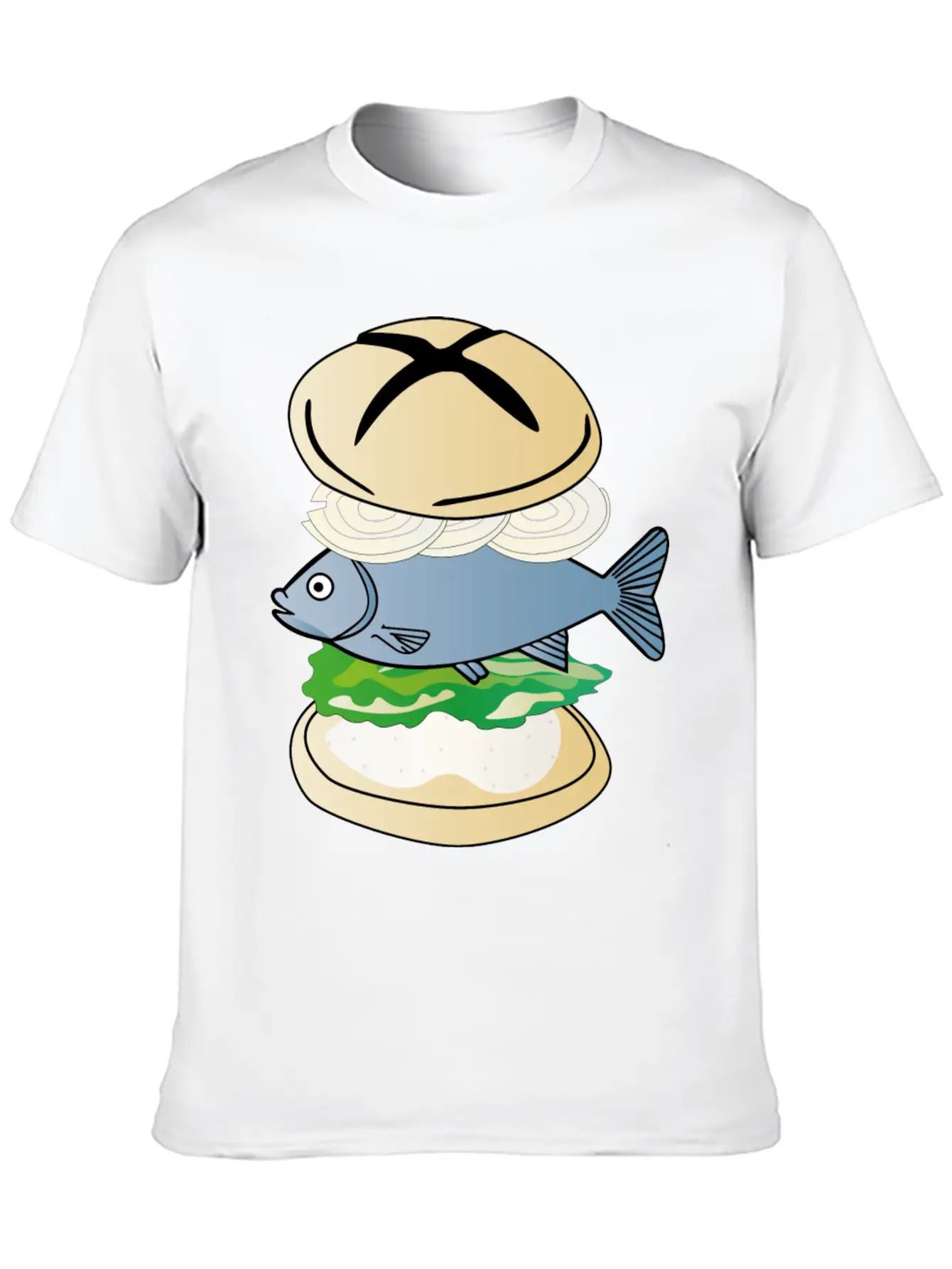 Fish With Bun - Eating Fish After Fishing Breathable Soft Cotton T-Shirt – Timeless Casual Look