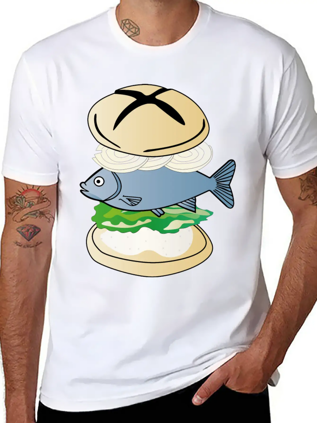 Fish With Bun - Eating Fish After Fishing Breathable Soft Cotton T-Shirt – Timeless Casual Look