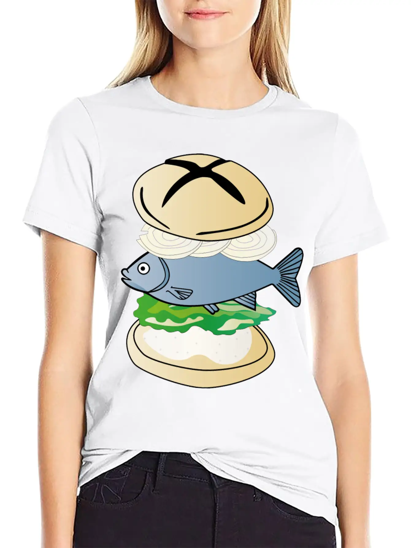 Fish With Bun - Eating Fish After Fishing Breathable Soft Cotton T-Shirt – Timeless Casual Look
