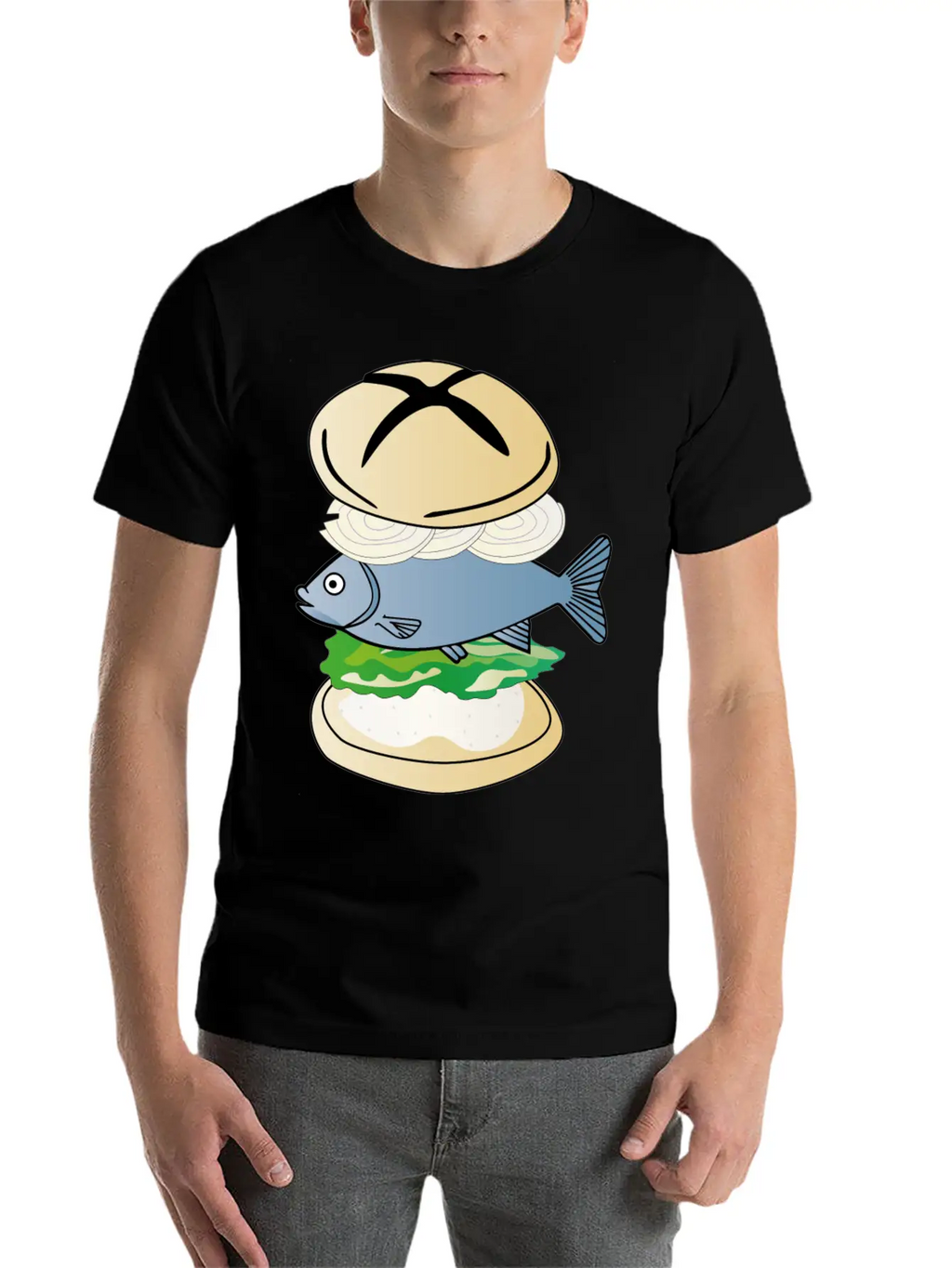 Fish With Bun - Eating Fish After Fishing Breathable Soft Cotton T-Shirt – Timeless Casual Look