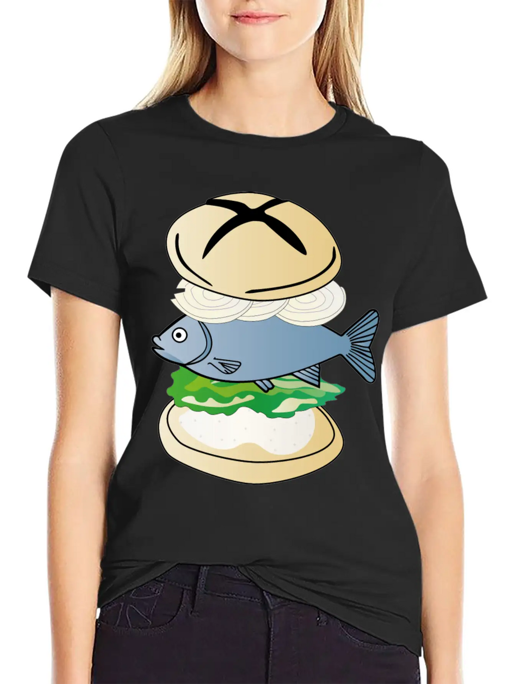Fish With Bun - Eating Fish After Fishing Breathable Soft Cotton T-Shirt – Timeless Casual Look