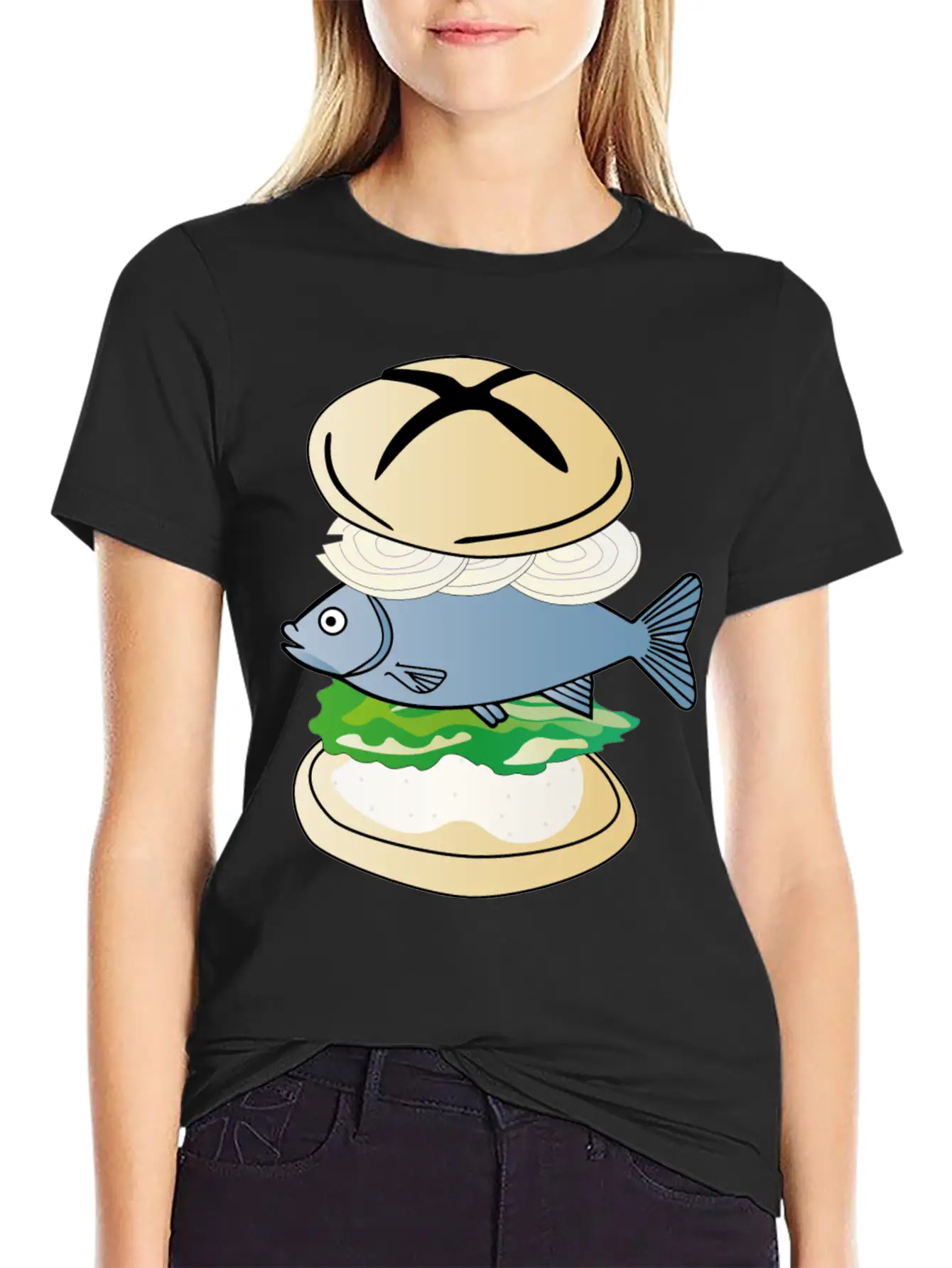 Fish With Bun - Eating Fish After Fishing Breathable Soft Cotton T-Shirt – Timeless Casual Look
