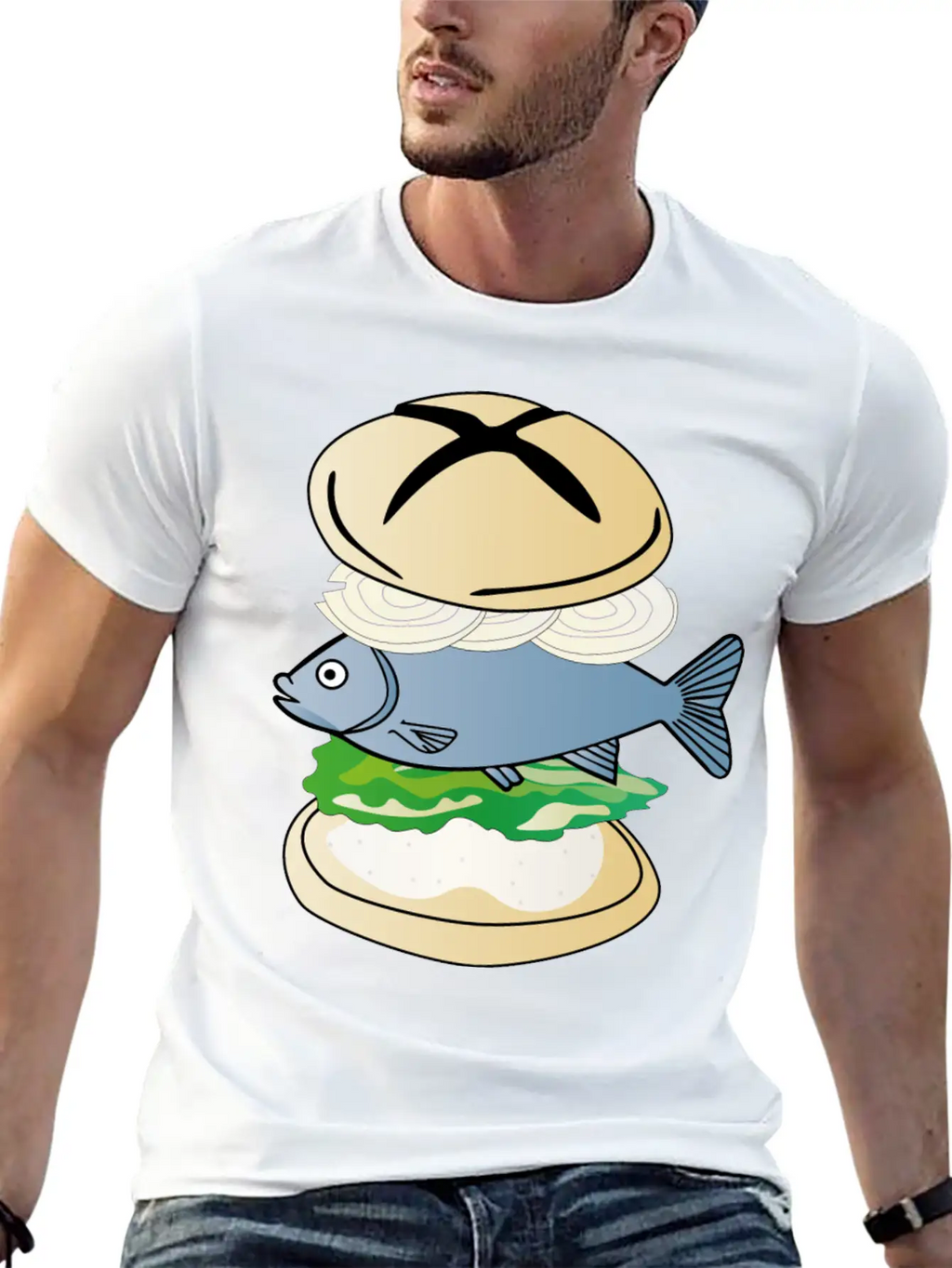 Fish With Bun - Eating Fish After Fishing Breathable Soft Cotton T-Shirt – Timeless Casual Look