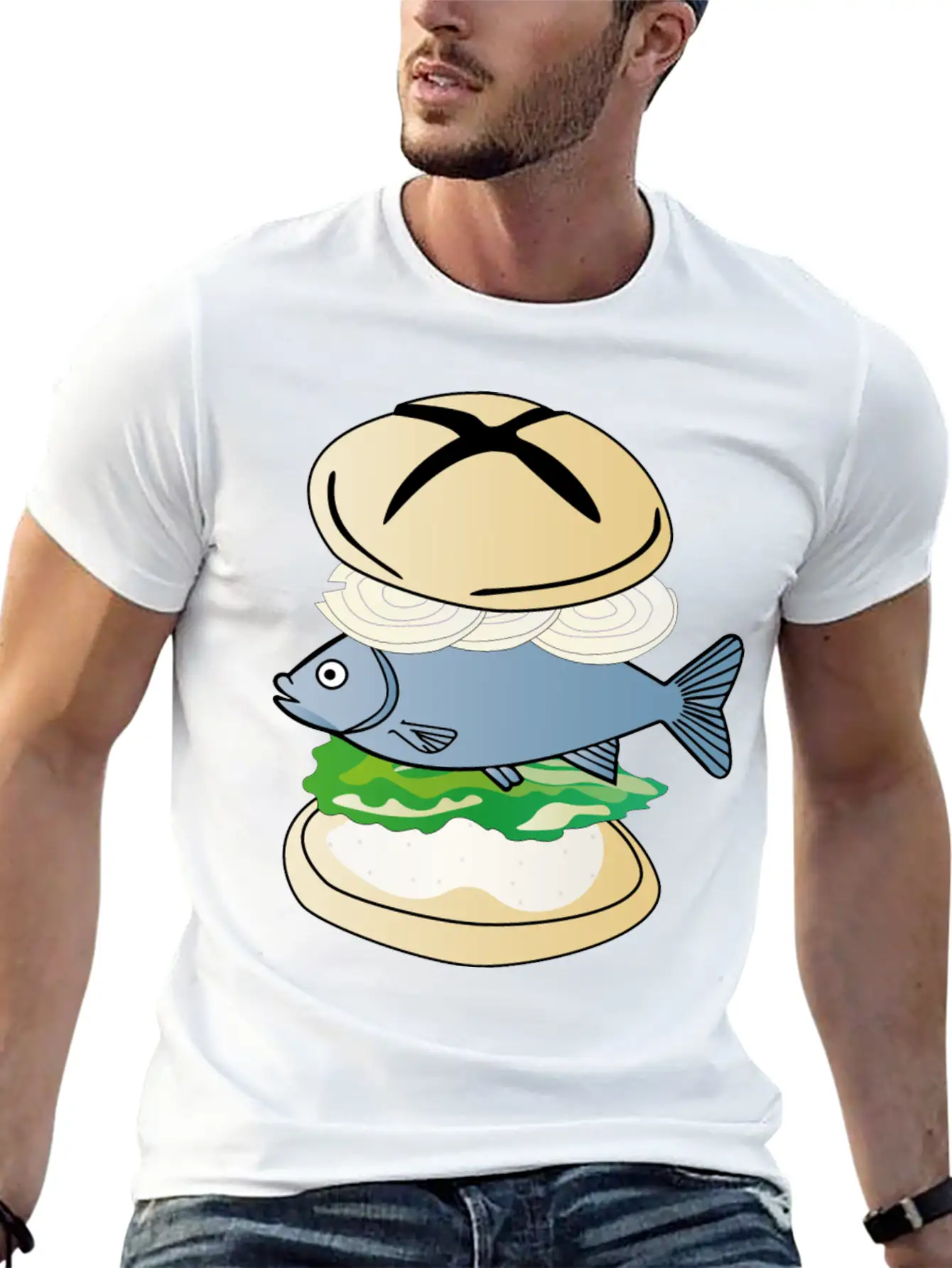 Fish With Bun - Eating Fish After Fishing Breathable Soft Cotton T-Shirt – Timeless Casual Look