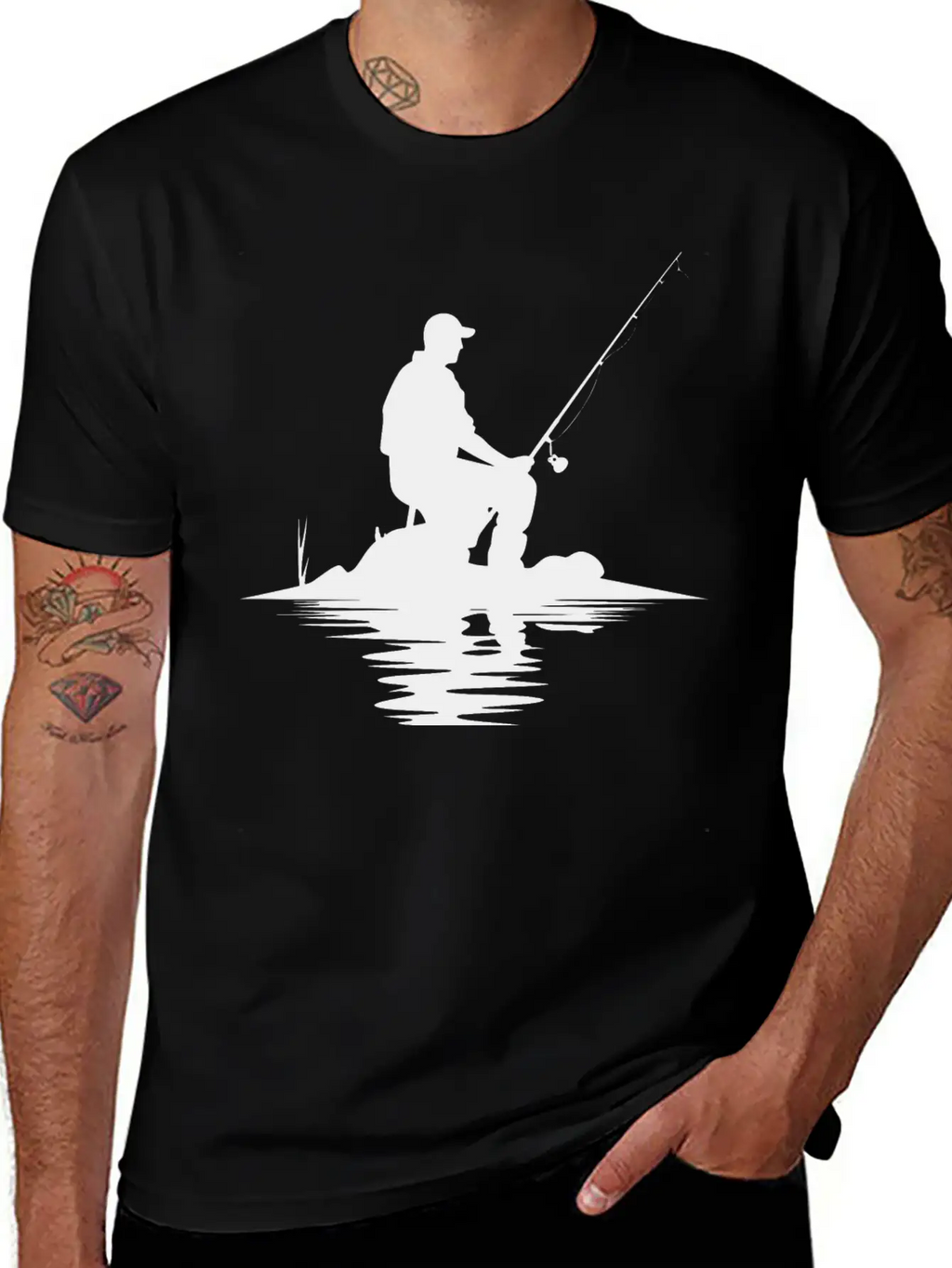 Fisherman Sketch Timeless Short Sleeve Tee – Comfy And Minimalist Design