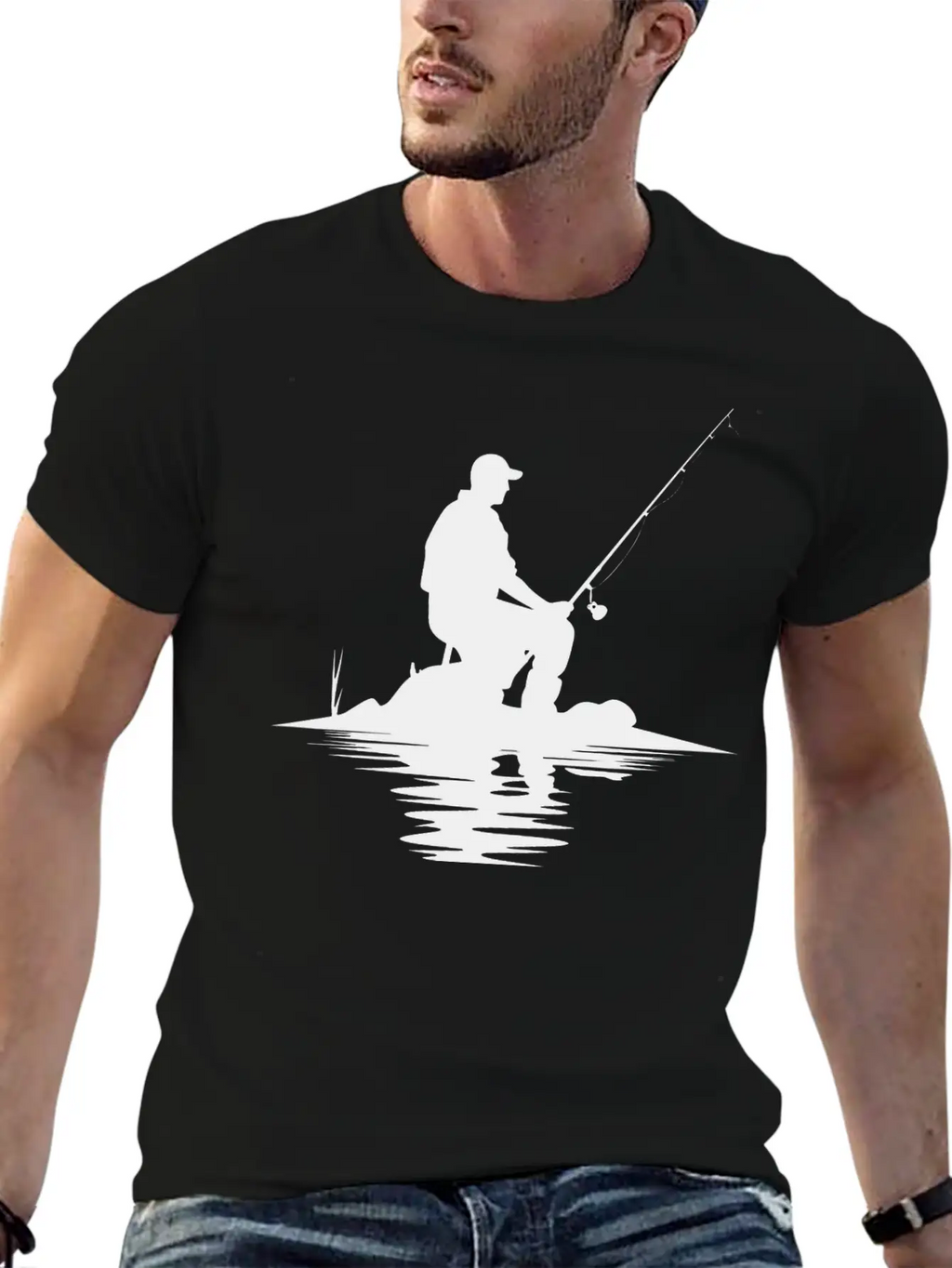 Fisherman Sketch Timeless Short Sleeve Tee – Comfy And Minimalist Design