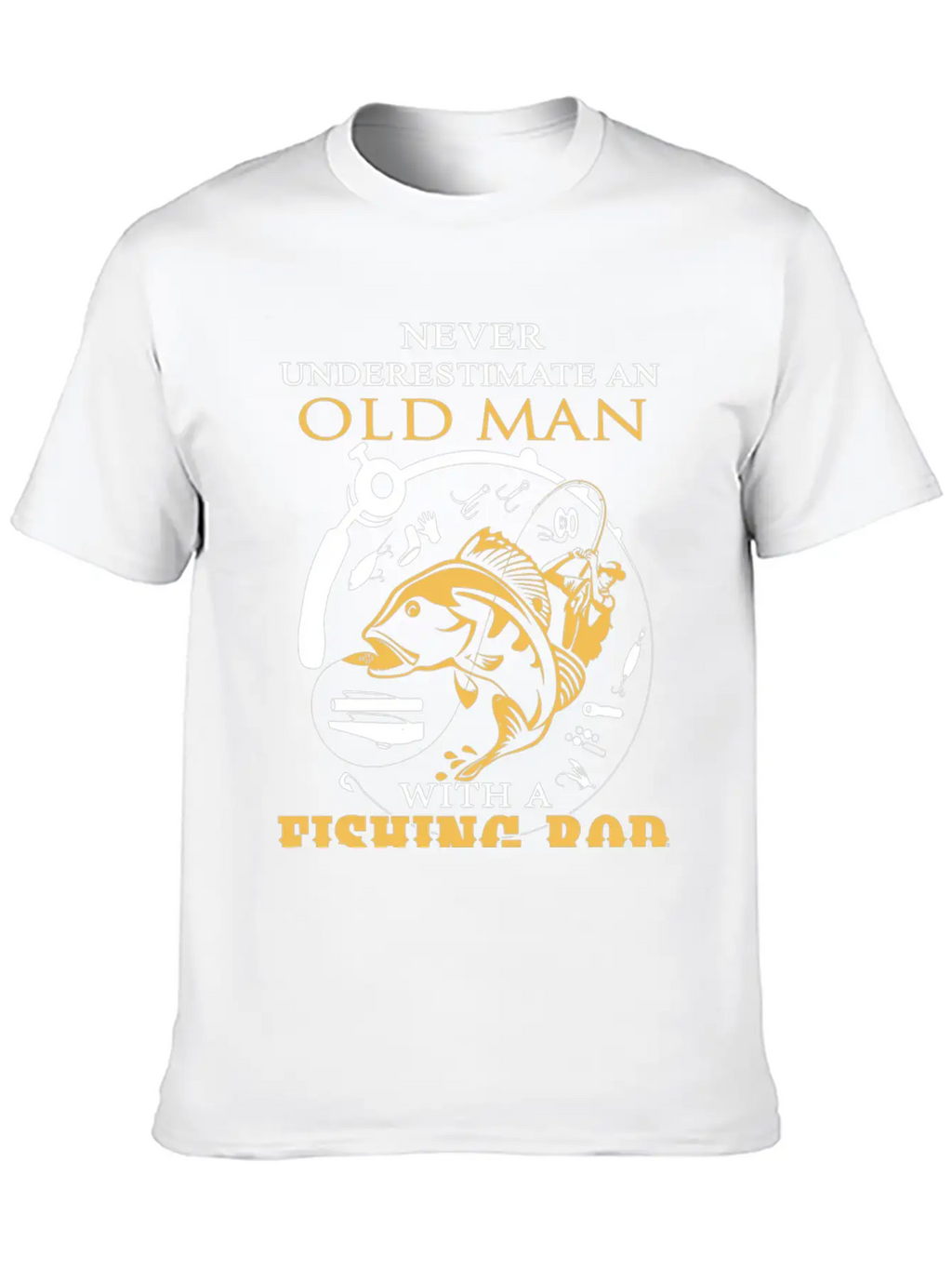 Fishing - An Old Man With A Fishing Rod Classic Cotton Tee – Unisex Comfort For Any Season