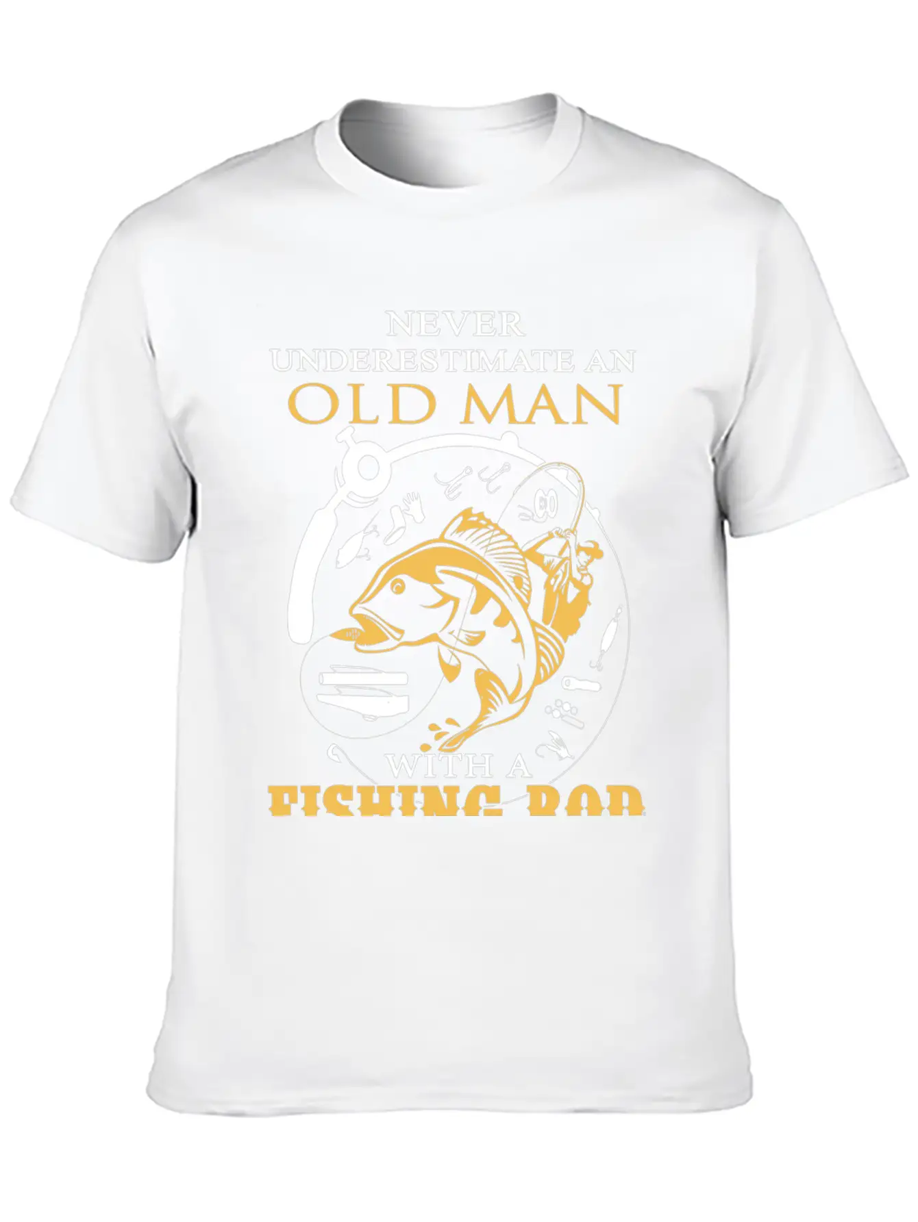 Fishing - An Old Man With A Fishing Rod Classic Cotton Tee – Unisex Comfort For Any Season