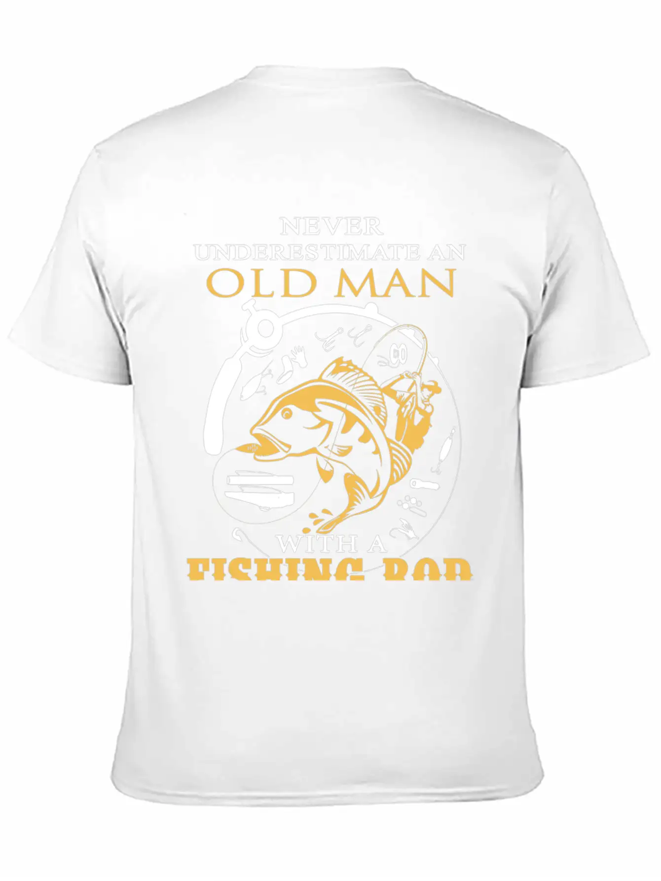 Fishing - An Old Man With A Fishing Rod Classic Cotton Tee – Unisex Comfort For Any Season