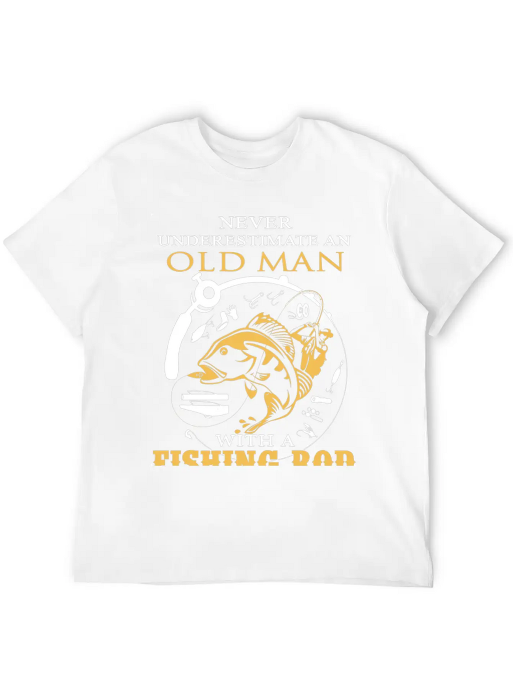 Fishing - An Old Man With A Fishing Rod Classic Cotton Tee – Unisex Comfort For Any Season