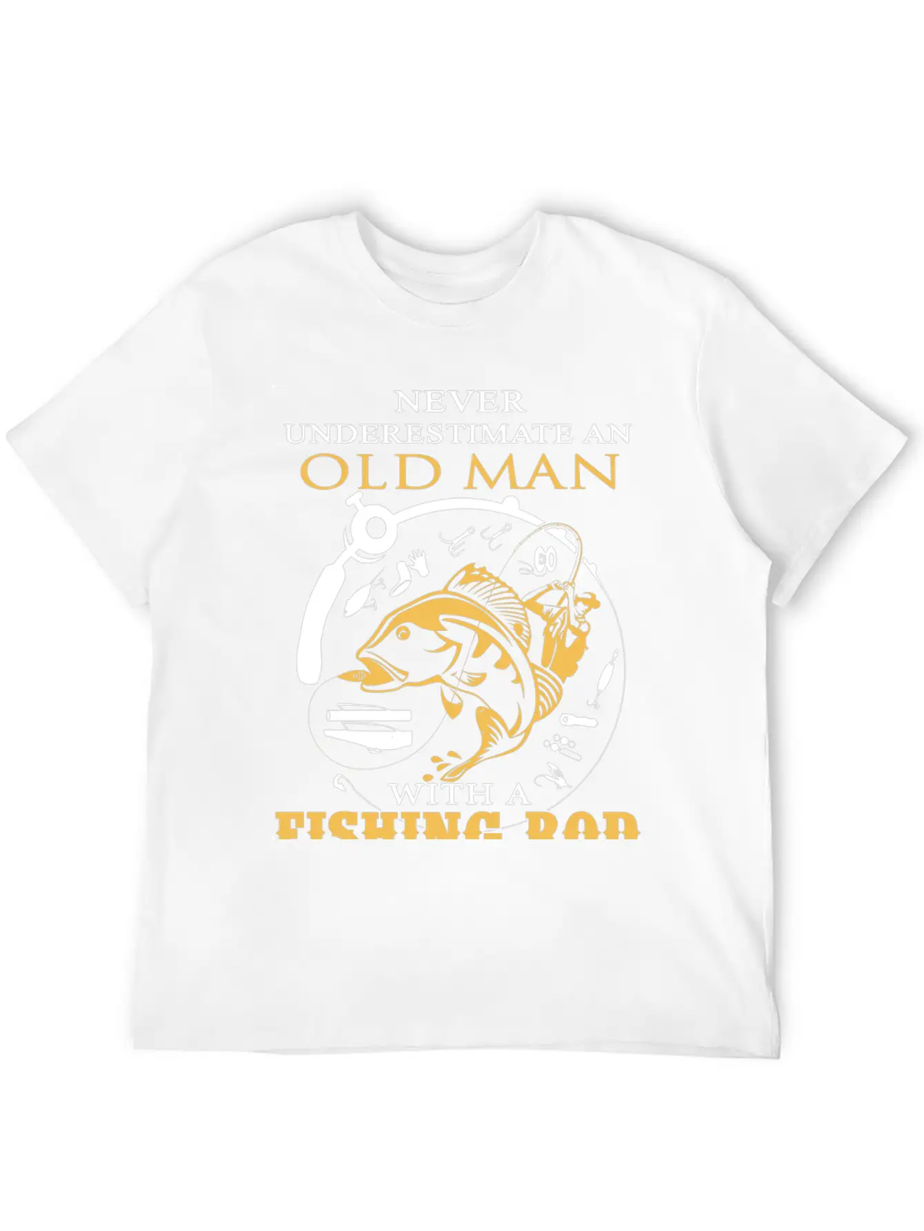 Fishing - An Old Man With A Fishing Rod Classic Cotton Tee – Unisex Comfort For Any Season