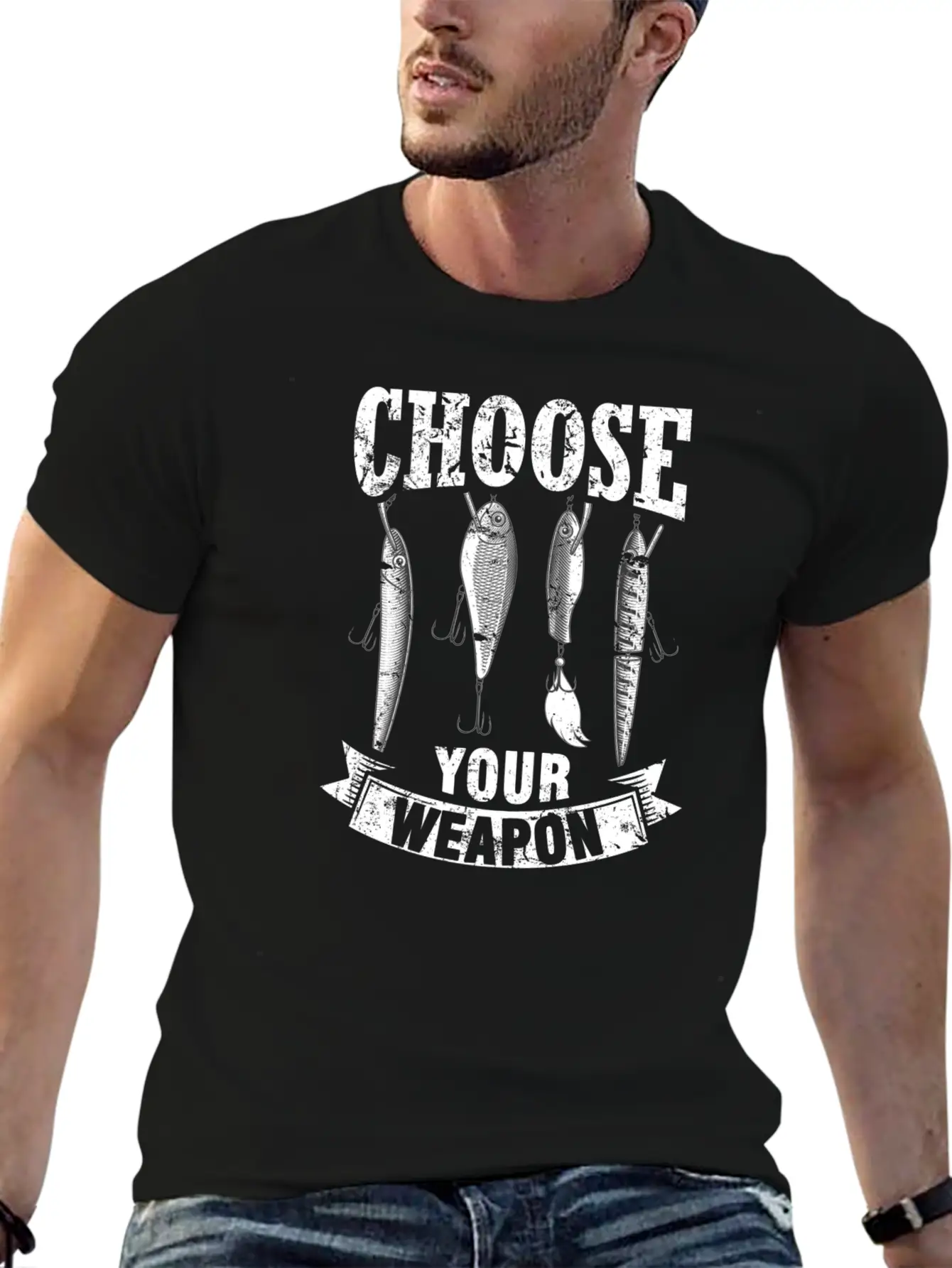 Fishing Bait Fish Fisherman Fishing Rod Breathable Soft Cotton T-Shirt – Timeless Casual Look