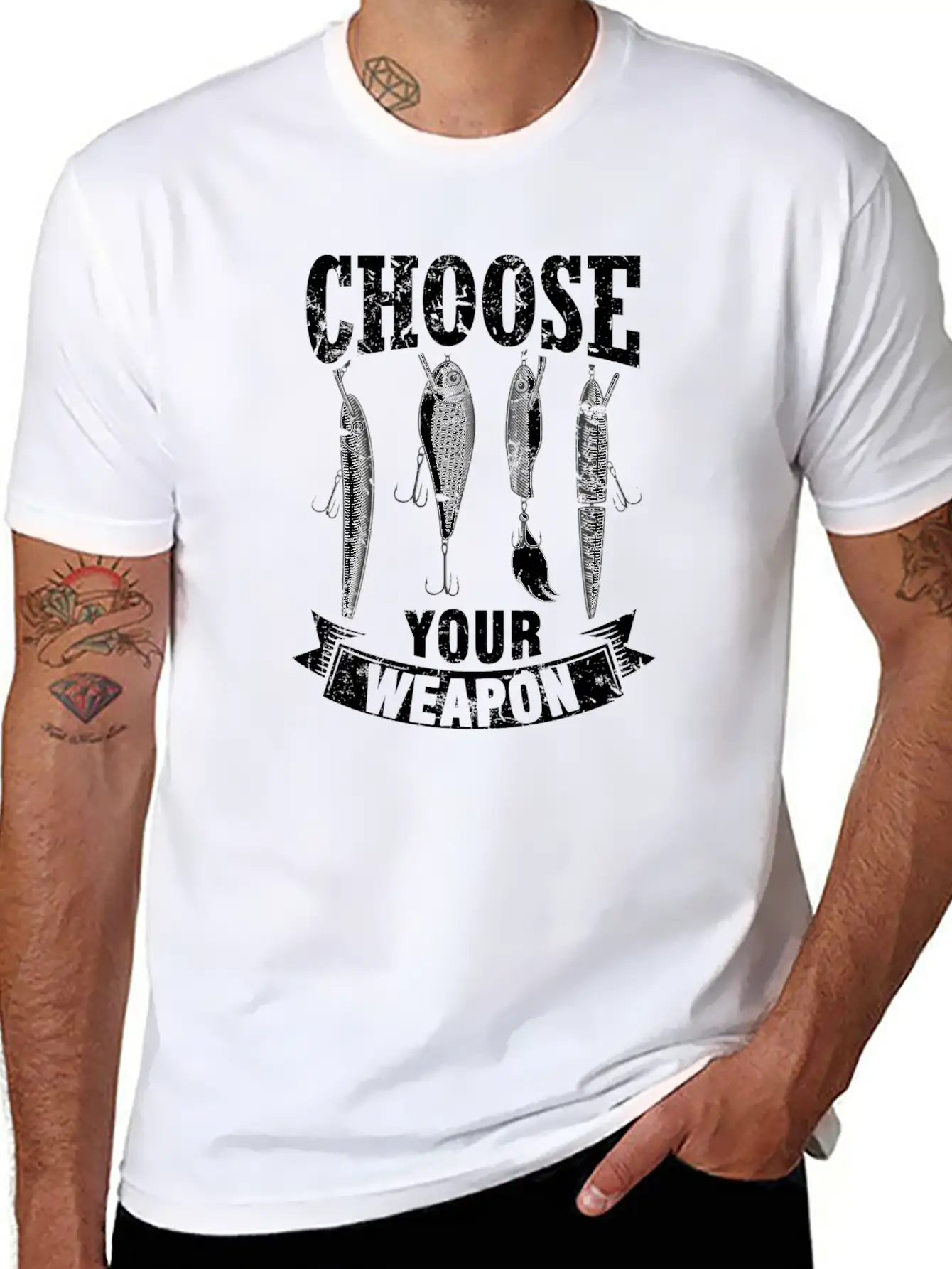 Fishing Bait Fish Fisherman Fishing Rod Breathable Soft Cotton T-Shirt – Timeless Casual Look