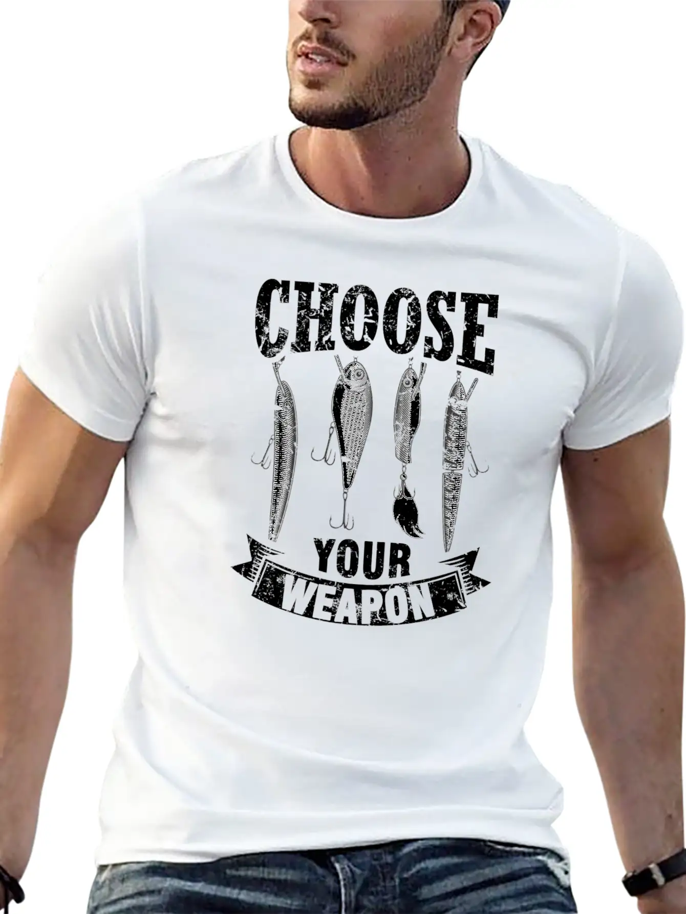 Fishing Bait Fish Fisherman Fishing Rod Breathable Soft Cotton T-Shirt – Timeless Casual Look