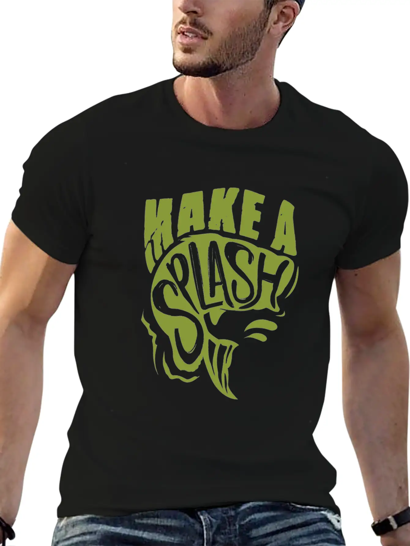 Fishing Fish Basic Graphic T-Shirt – Daily Comfort In Soft Cotton
