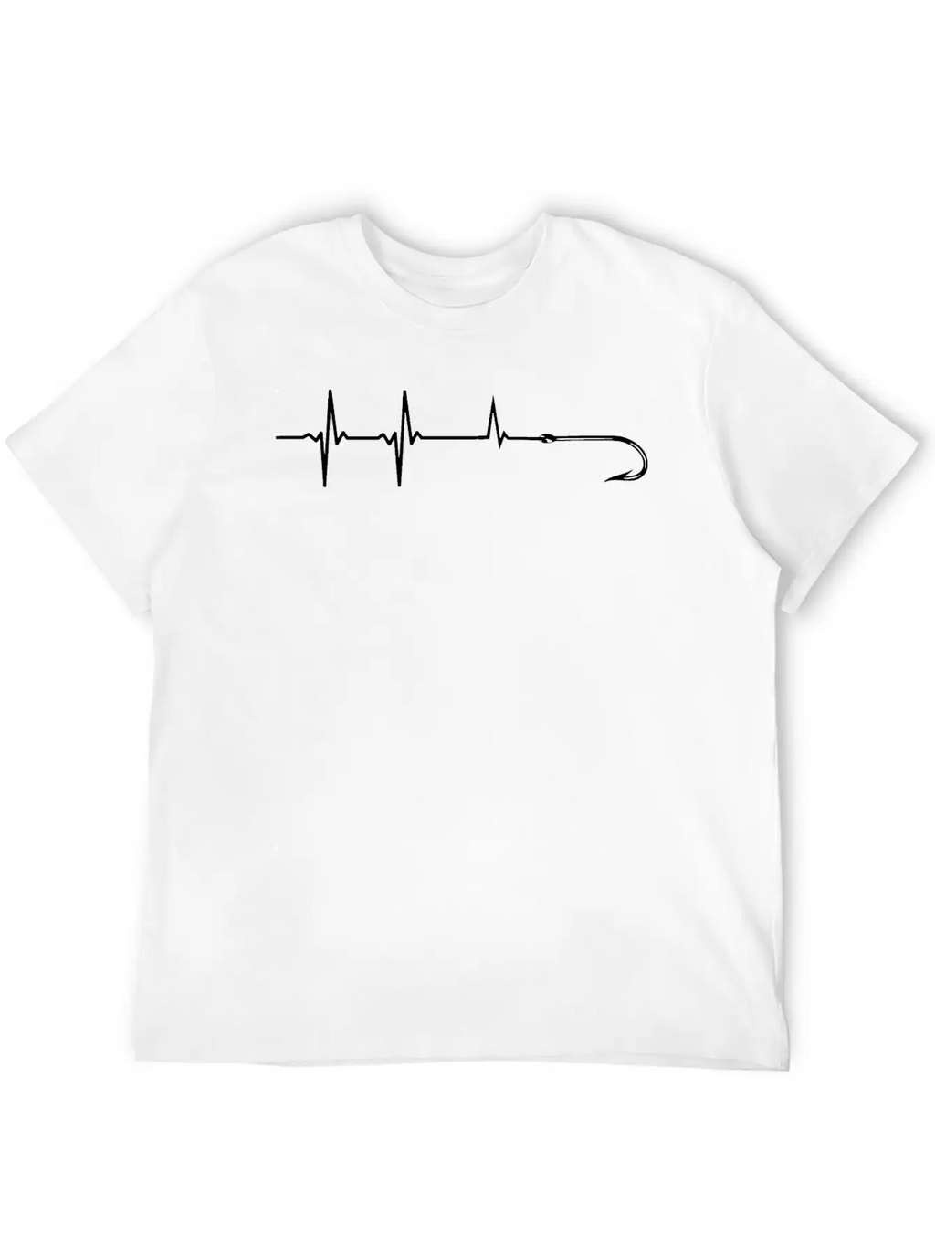 Fishing Hook Heartbeat. Fisherman Heartbeat. Funny Classic Cotton Tee – Unisex Comfort For Any Season