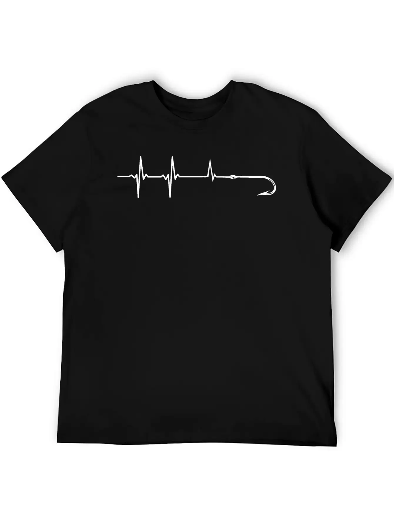 Fishing Hook Heartbeat. Fisherman Heartbeat. Funny Classic Cotton Tee – Unisex Comfort For Any Season