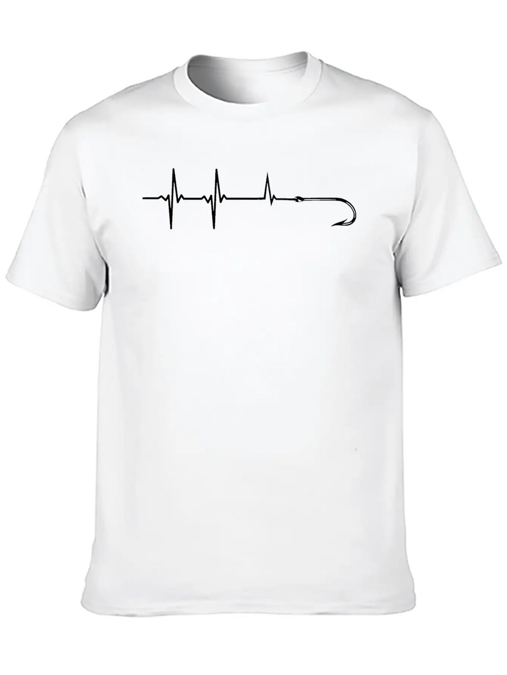 Fishing Hook Heartbeat. Fisherman Heartbeat. Funny Classic Cotton Tee – Unisex Comfort For Any Season