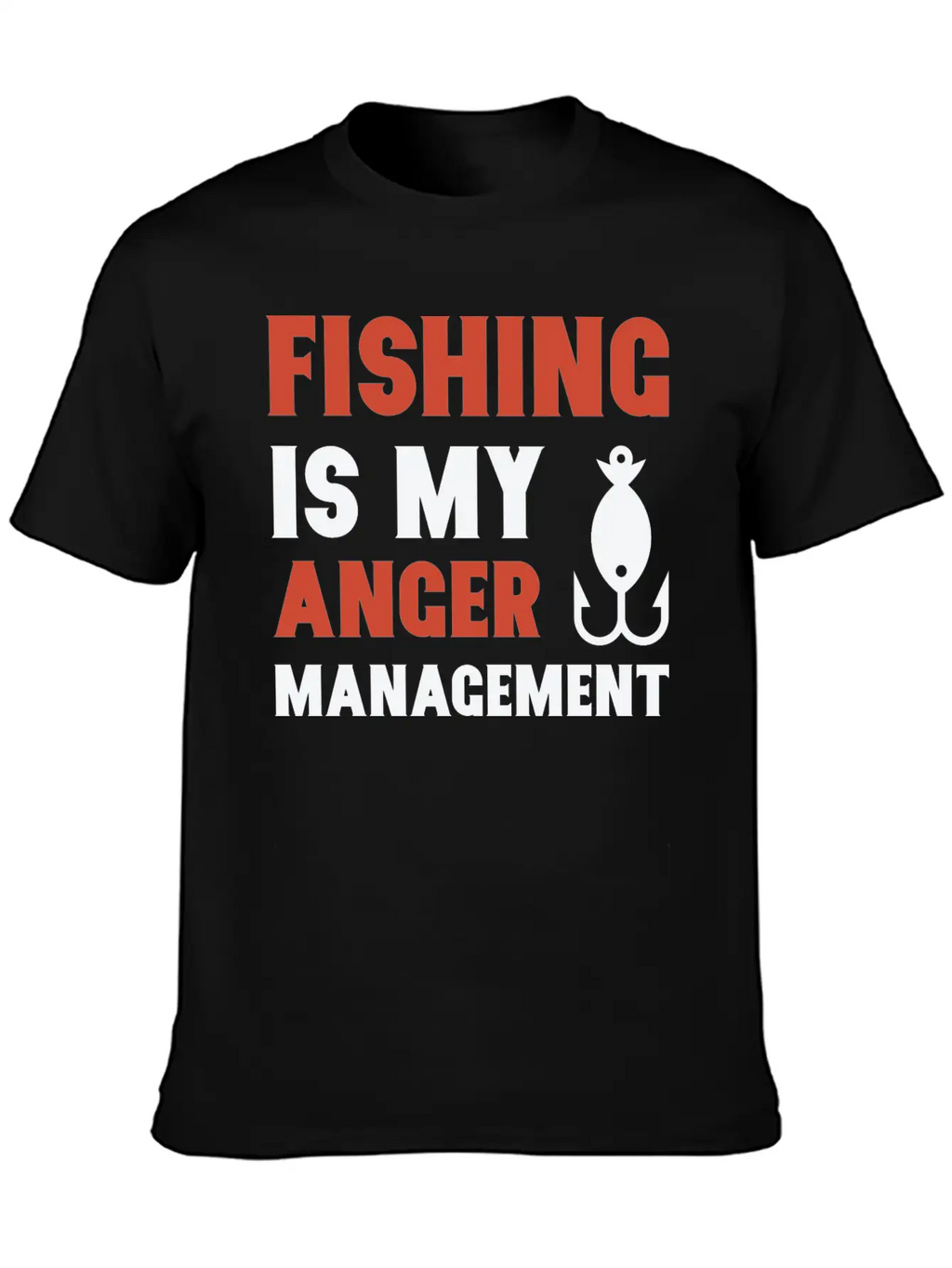 Fishing Is My Anger Management Unisex Casual T-Shirt – Clean Design For Daily Comfort