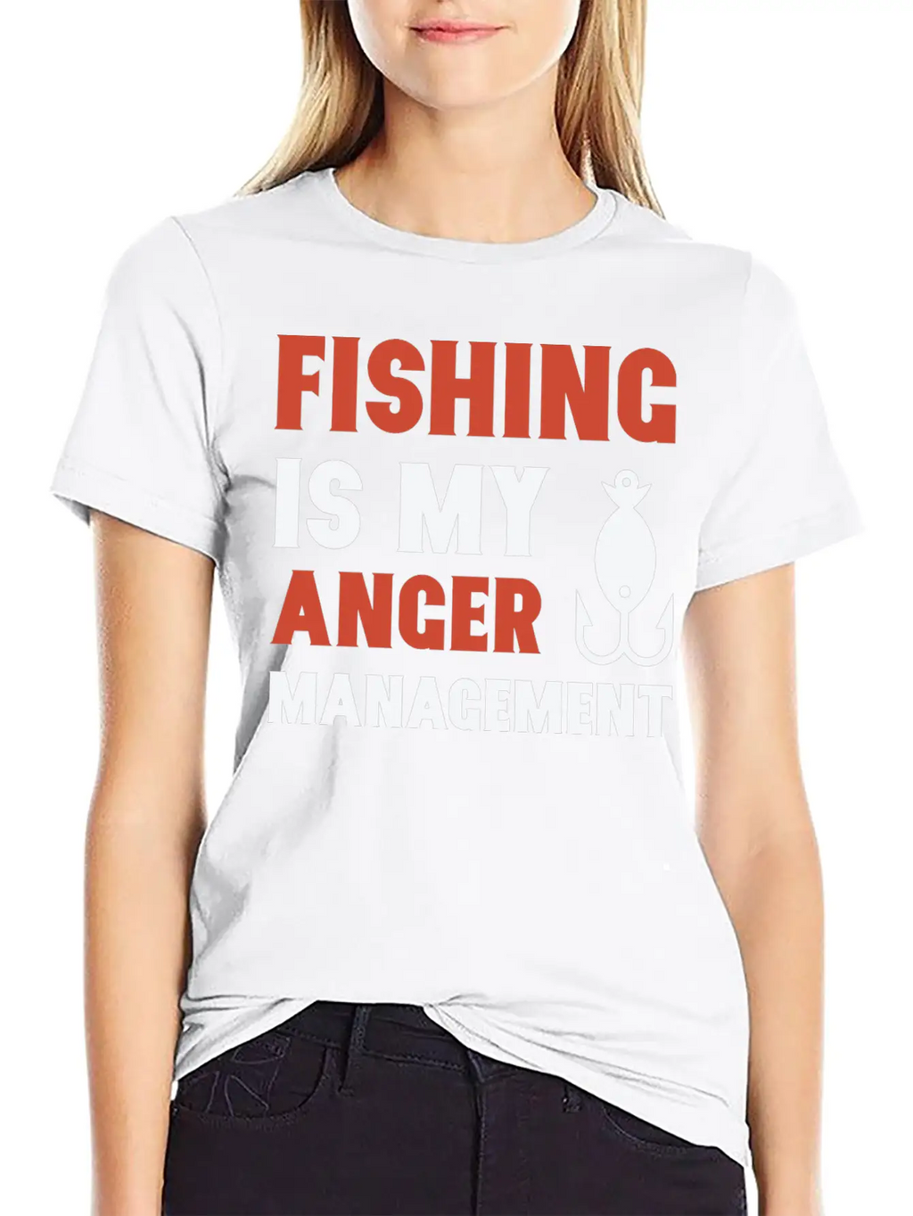 Fishing Is My Anger Management Unisex Casual T-Shirt – Clean Design For Daily Comfort