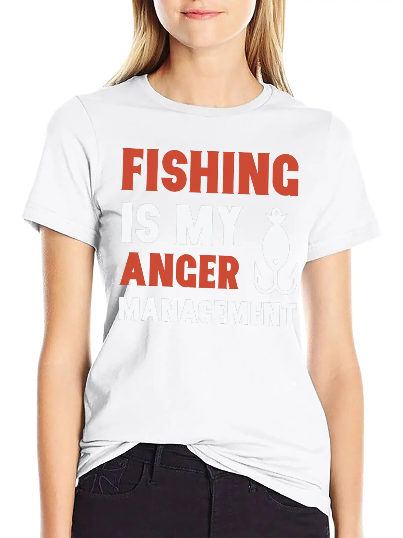 Fishing Is My Anger Management Unisex Casual T-Shirt – Clean Design For Daily Comfort