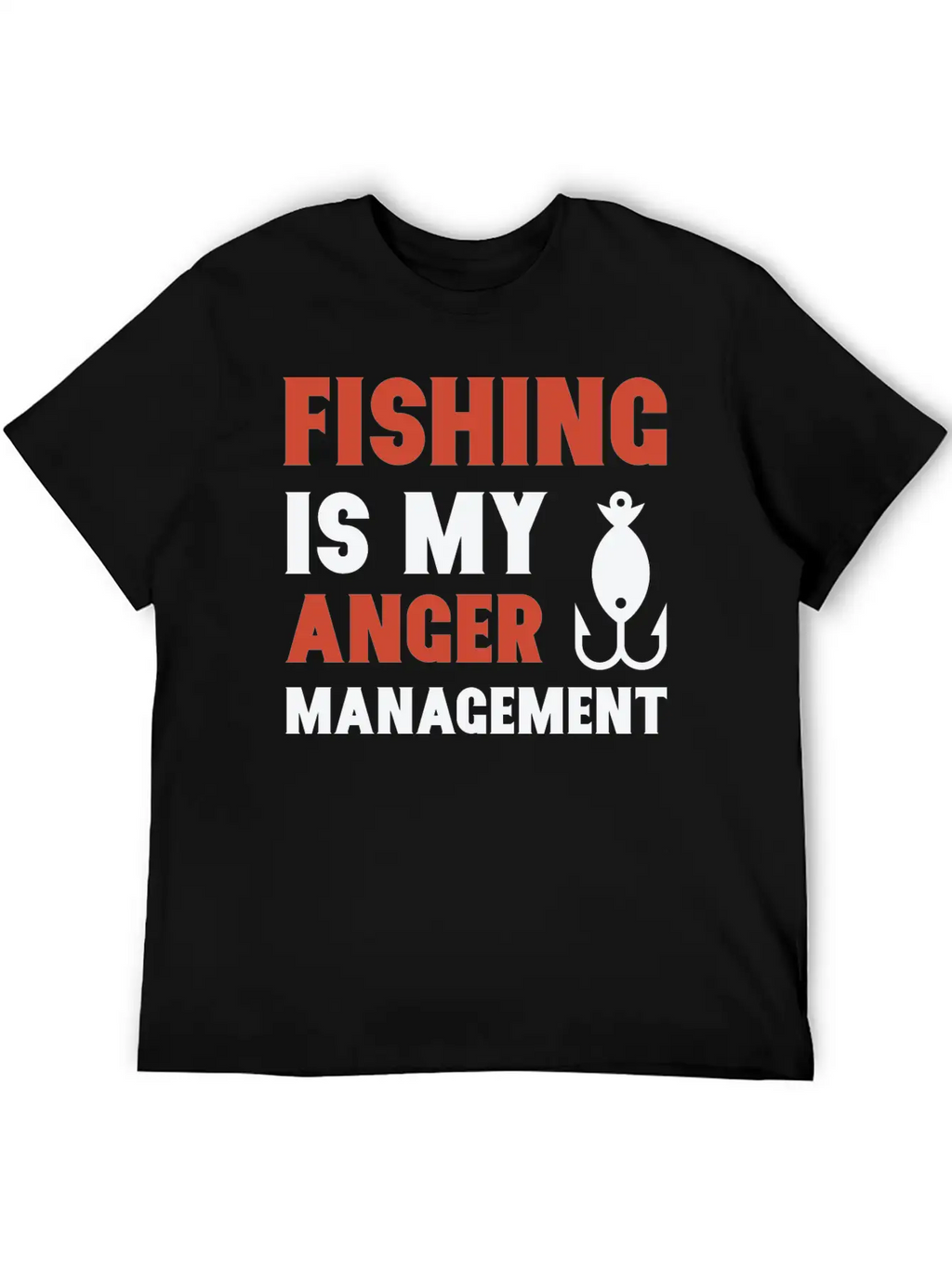 Fishing Is My Anger Management Unisex Casual T-Shirt – Clean Design For Daily Comfort