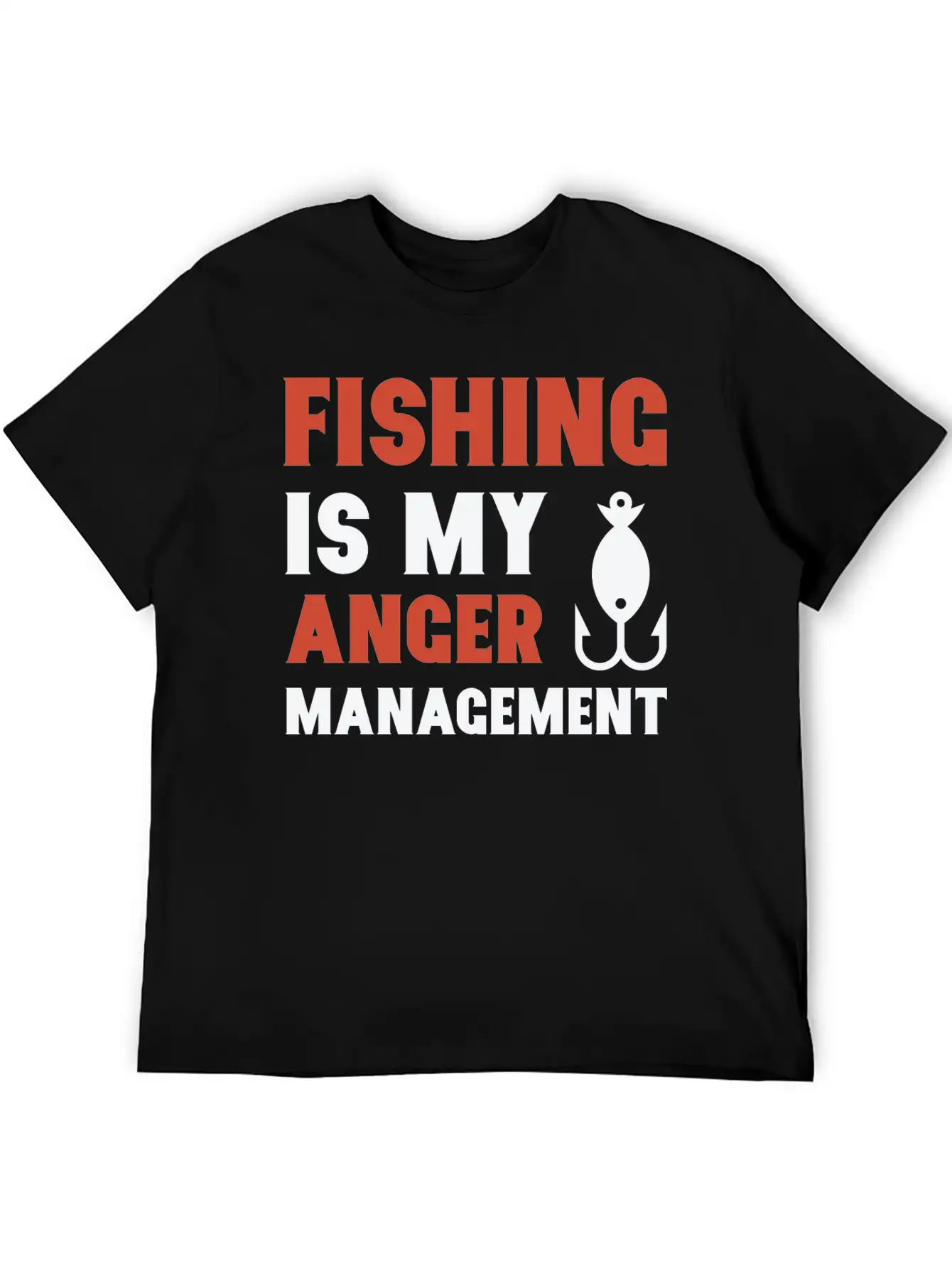 Fishing Is My Anger Management Unisex Casual T-Shirt – Clean Design For Daily Comfort