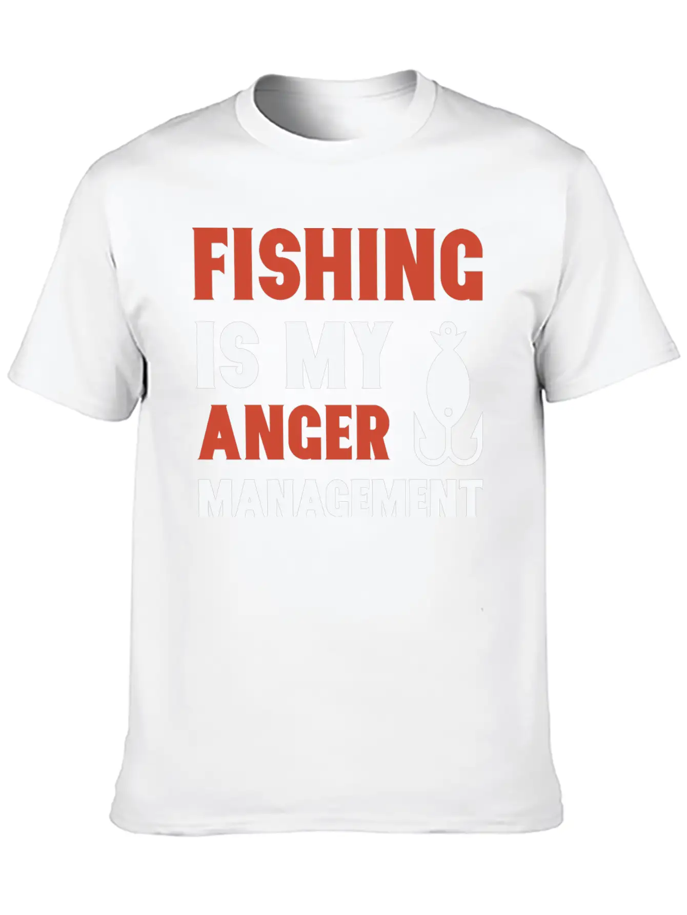Fishing Is My Anger Management Unisex Casual T-Shirt – Clean Design For Daily Comfort