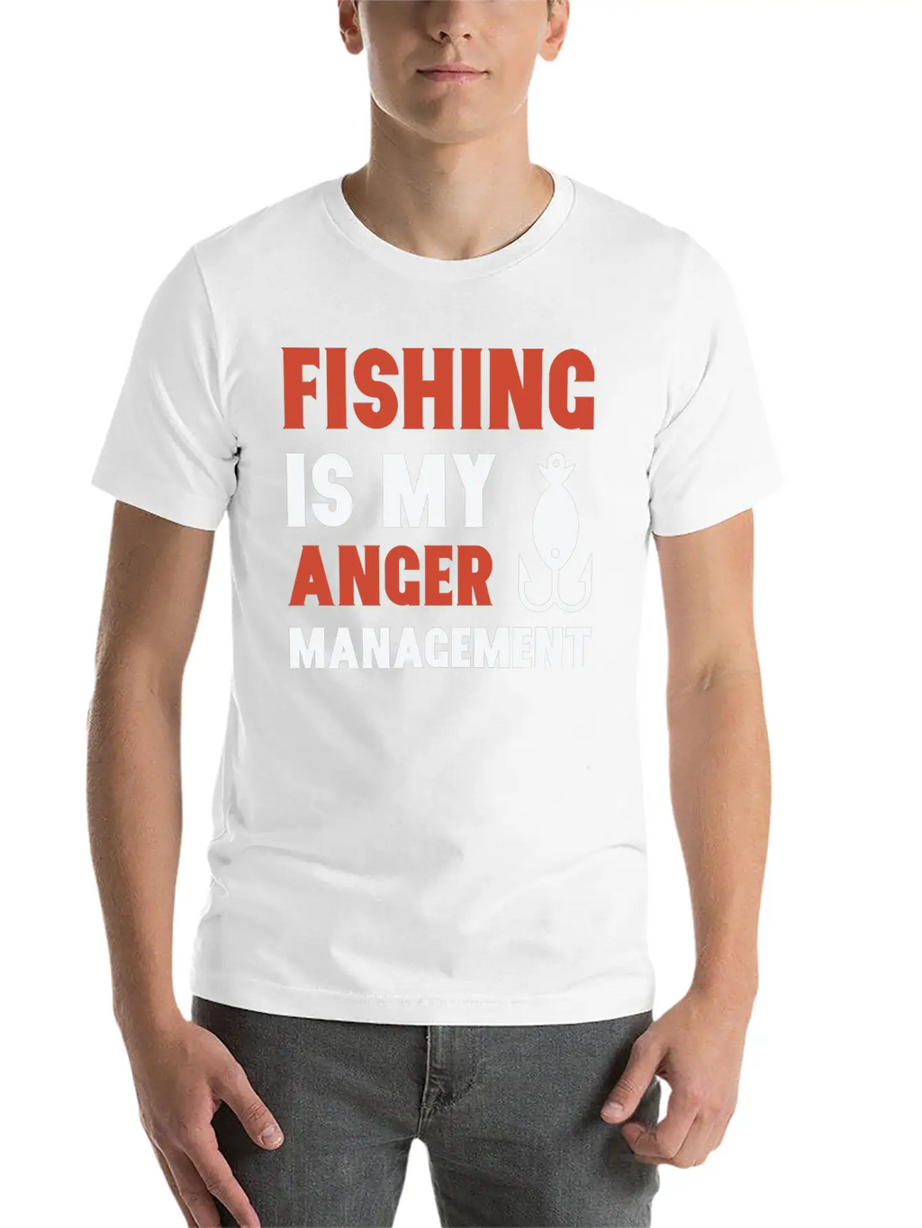 Fishing Is My Anger Management Unisex Casual T-Shirt – Clean Design For Daily Comfort
