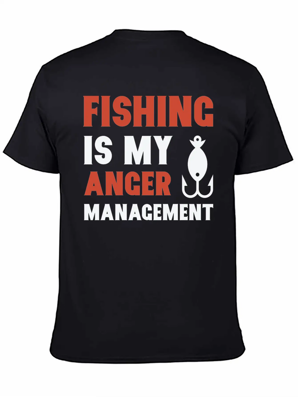 Fishing Is My Anger Management Unisex Casual T-Shirt – Clean Design For Daily Comfort
