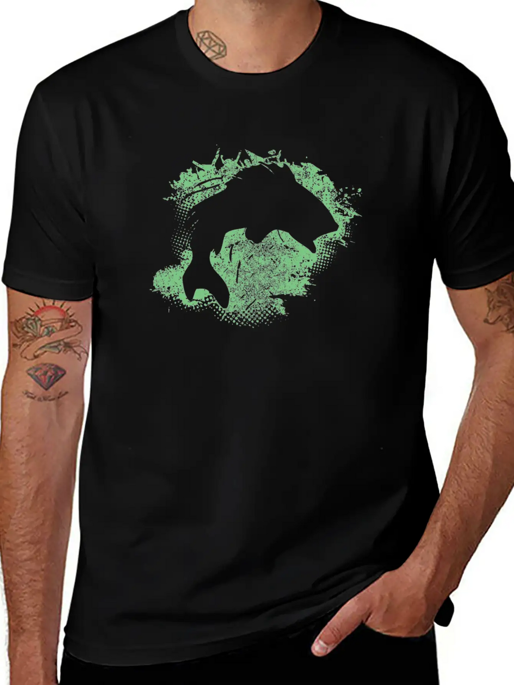 Fishing Paint Splatter Breathable Graphic T-Shirt – Perfect For Casual Days