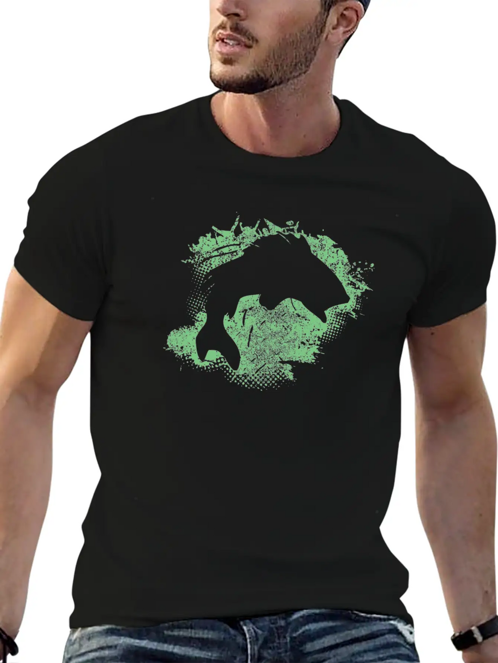 Fishing Paint Splatter Breathable Graphic T-Shirt – Perfect For Casual Days