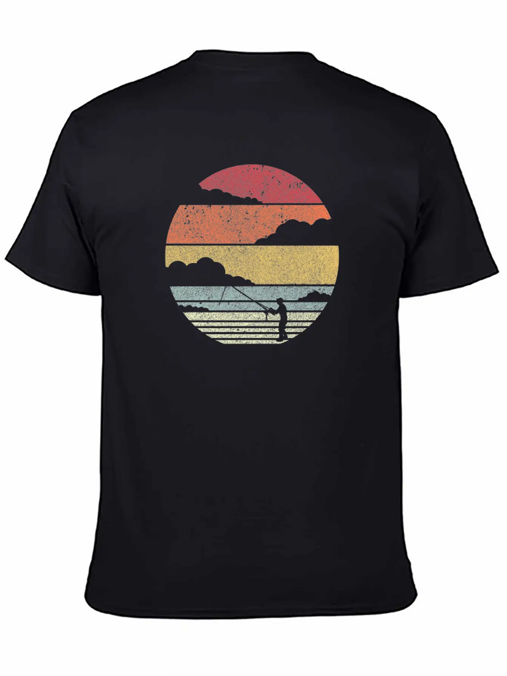 Fishing Product. Retro Style Print For Fisherman Relaxed Everyday Tee – Lightweight And Durable Cotton