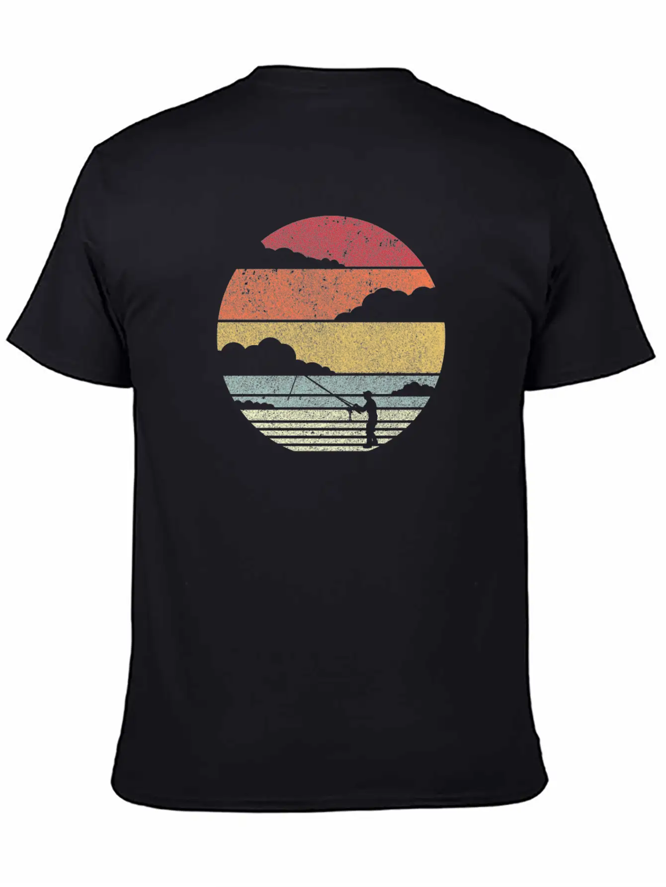 Fishing Product. Retro Style Print For Fisherman Relaxed Everyday Tee – Lightweight And Durable Cotton
