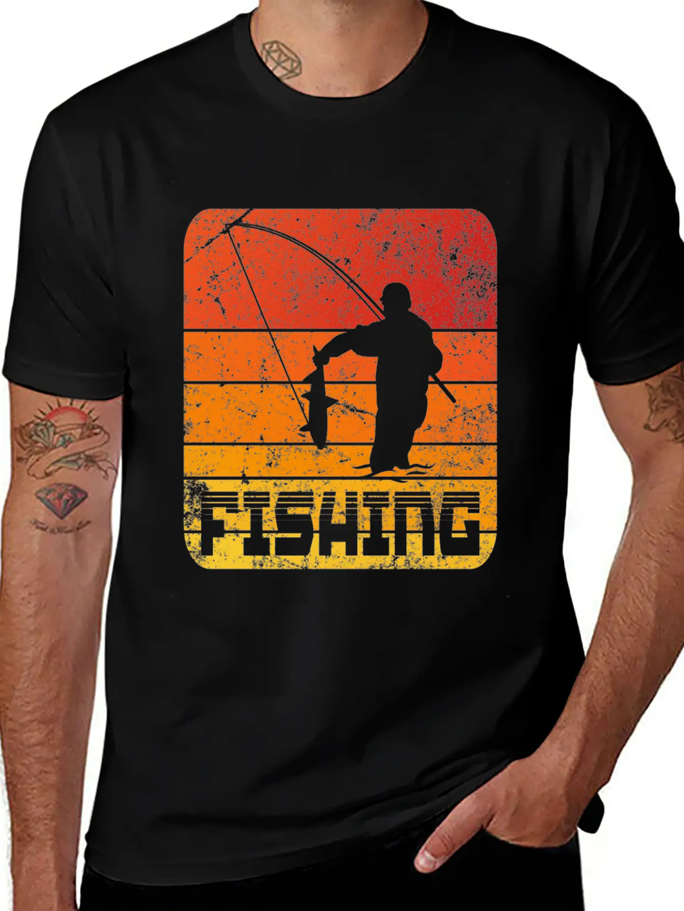 Fishing Retro Sunset Timeless Short Sleeve Tee – Comfy And Minimalist Design