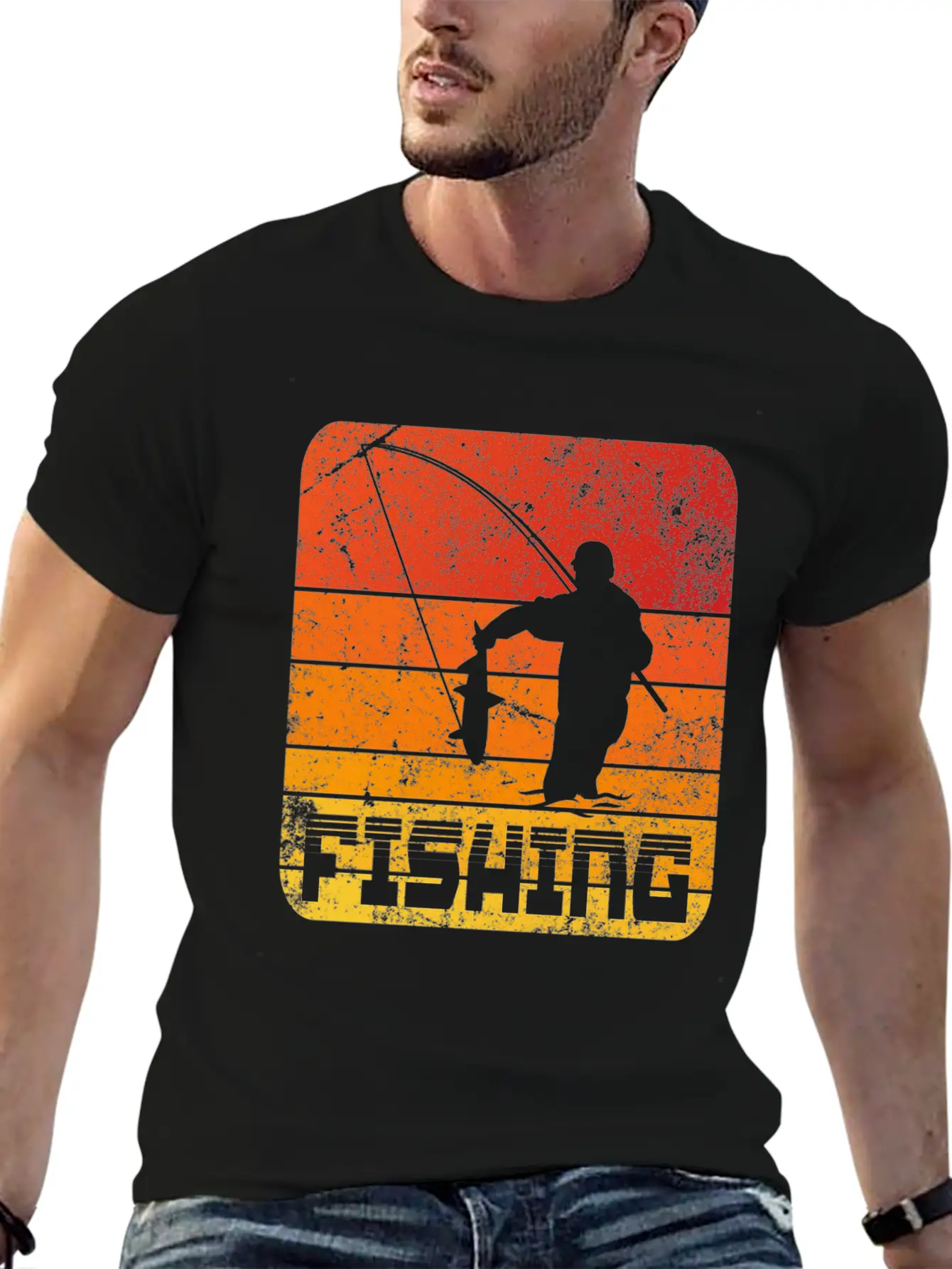 Fishing Retro Sunset Timeless Short Sleeve Tee – Comfy And Minimalist Design