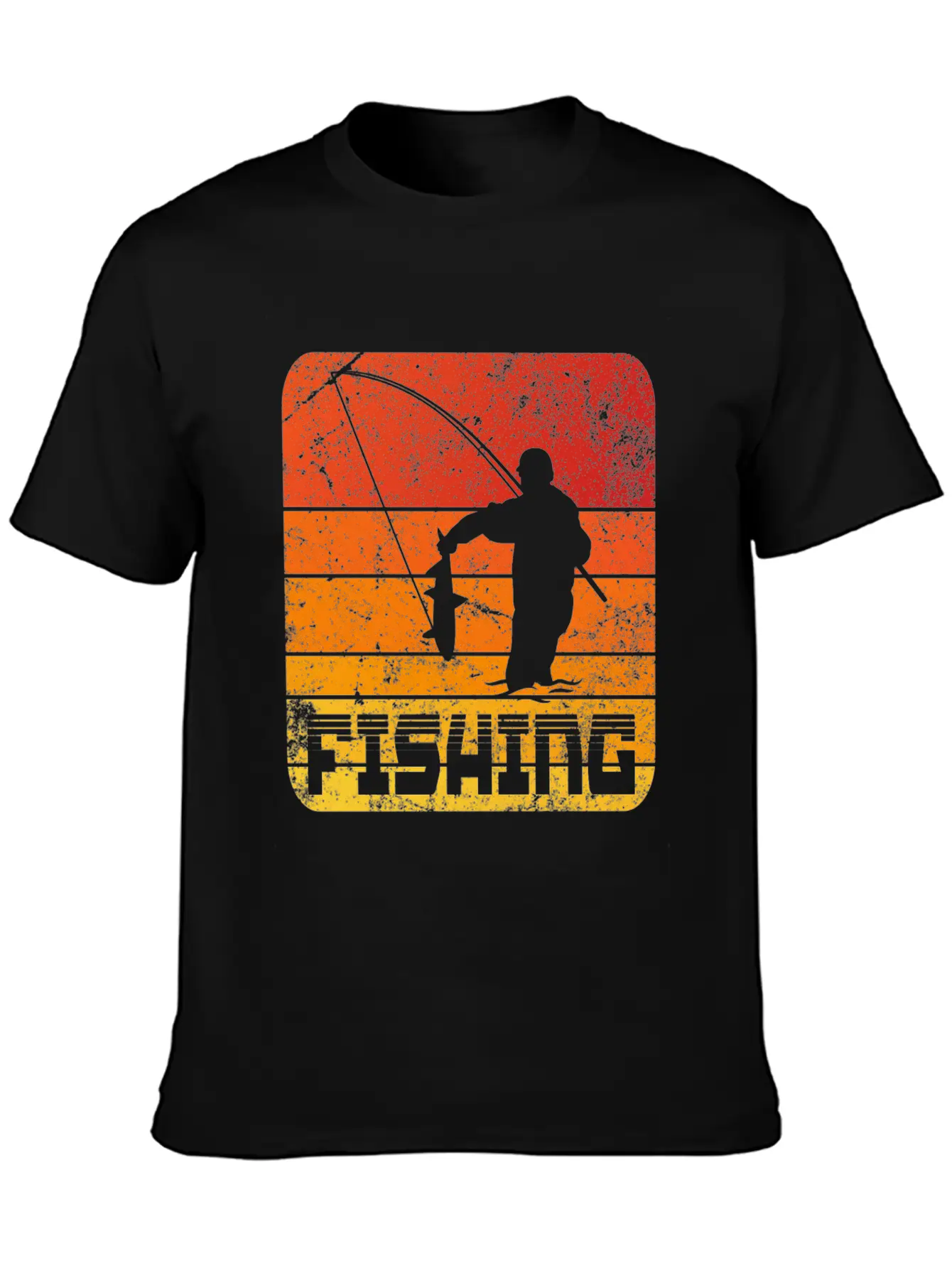 Fishing Retro Sunset Timeless Short Sleeve Tee – Comfy And Minimalist Design