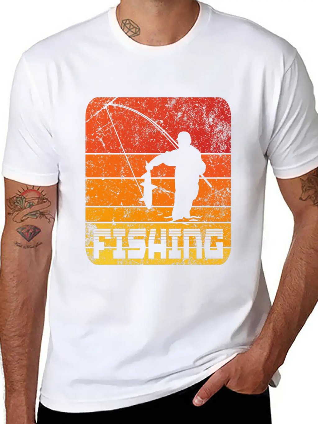 Fishing Retro Sunset Timeless Short Sleeve Tee – Comfy And Minimalist Design
