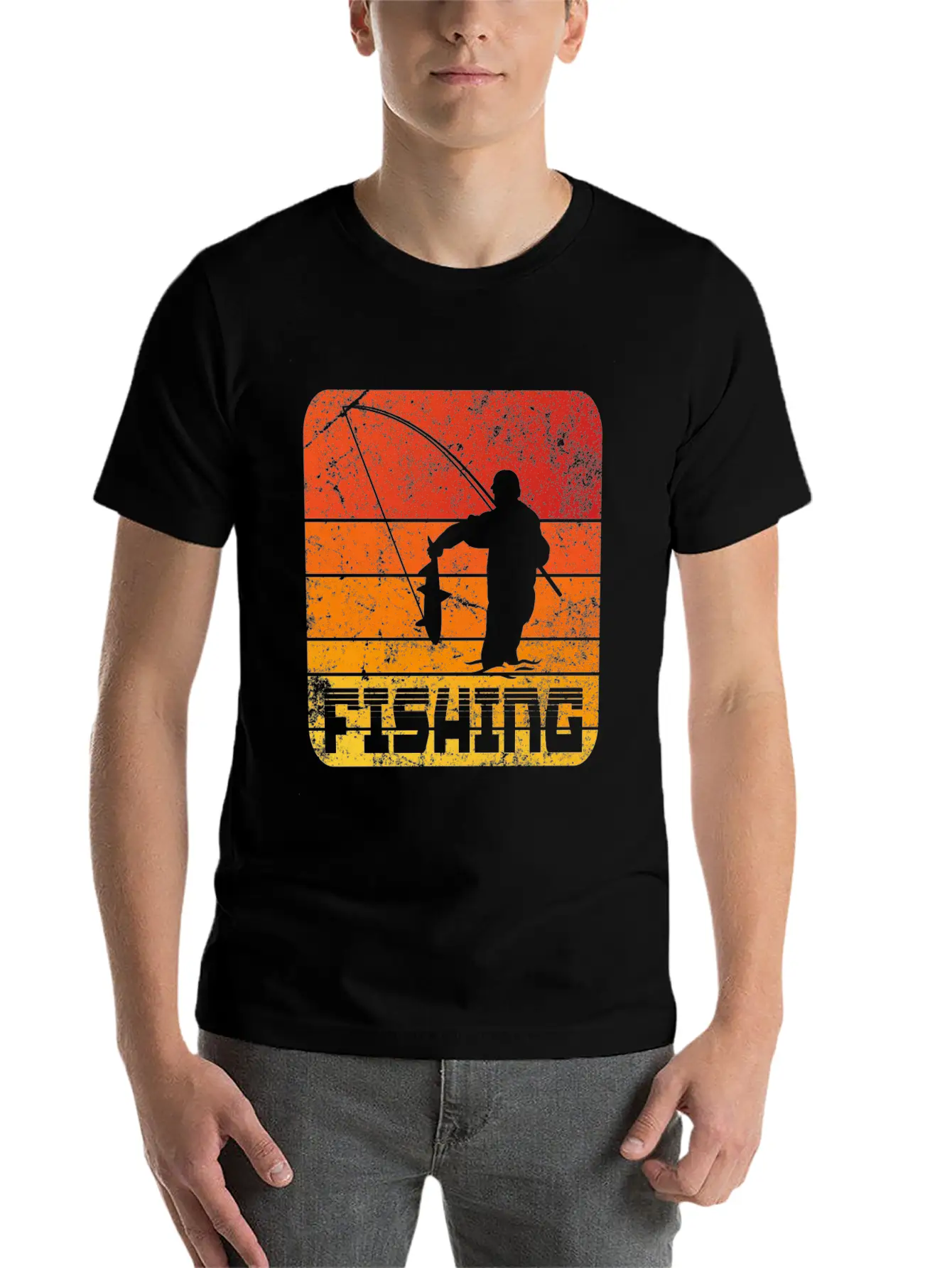 Fishing Retro Sunset Timeless Short Sleeve Tee – Comfy And Minimalist Design