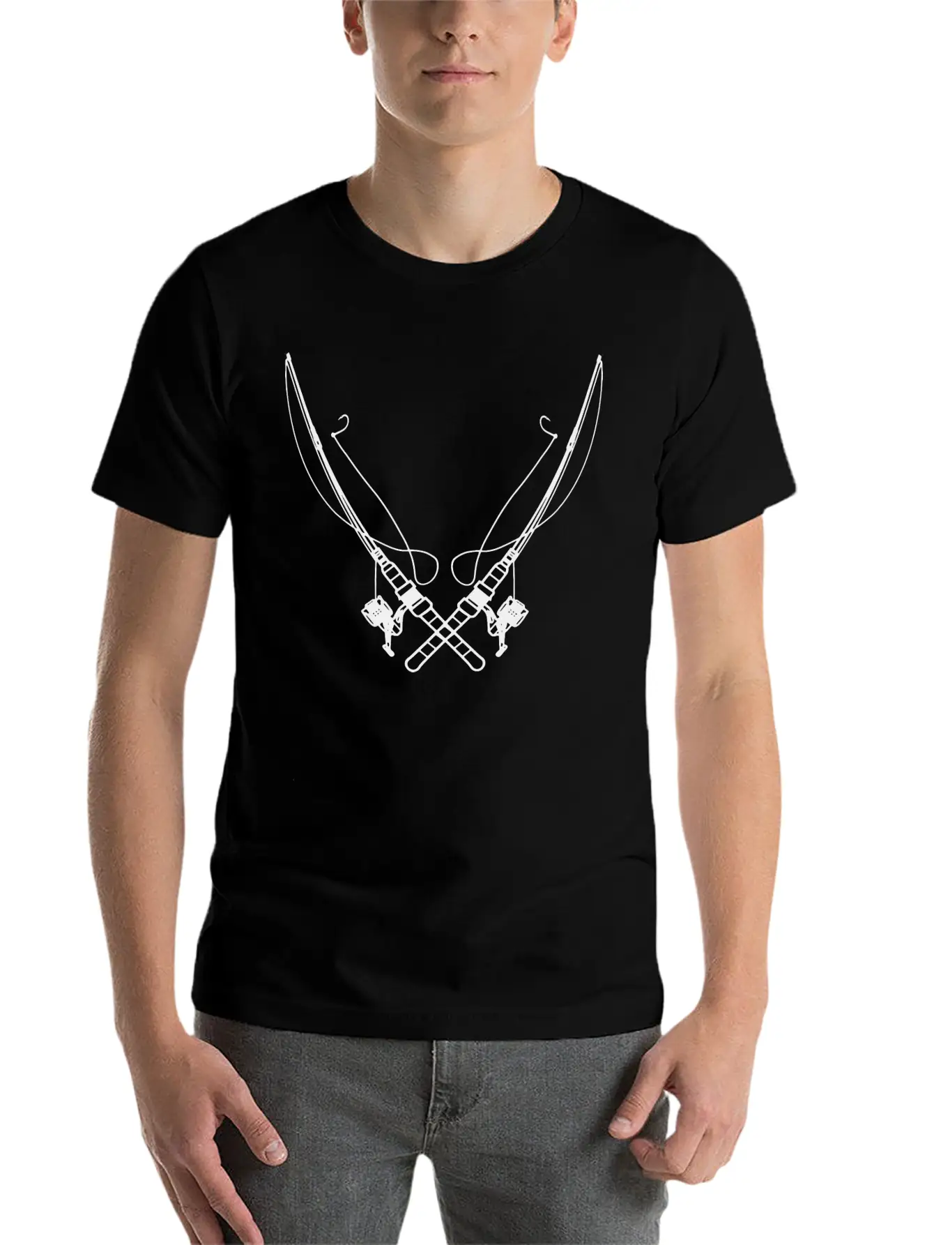 Fishing Rod Classic Cotton Tee – Unisex Comfort For Any Season