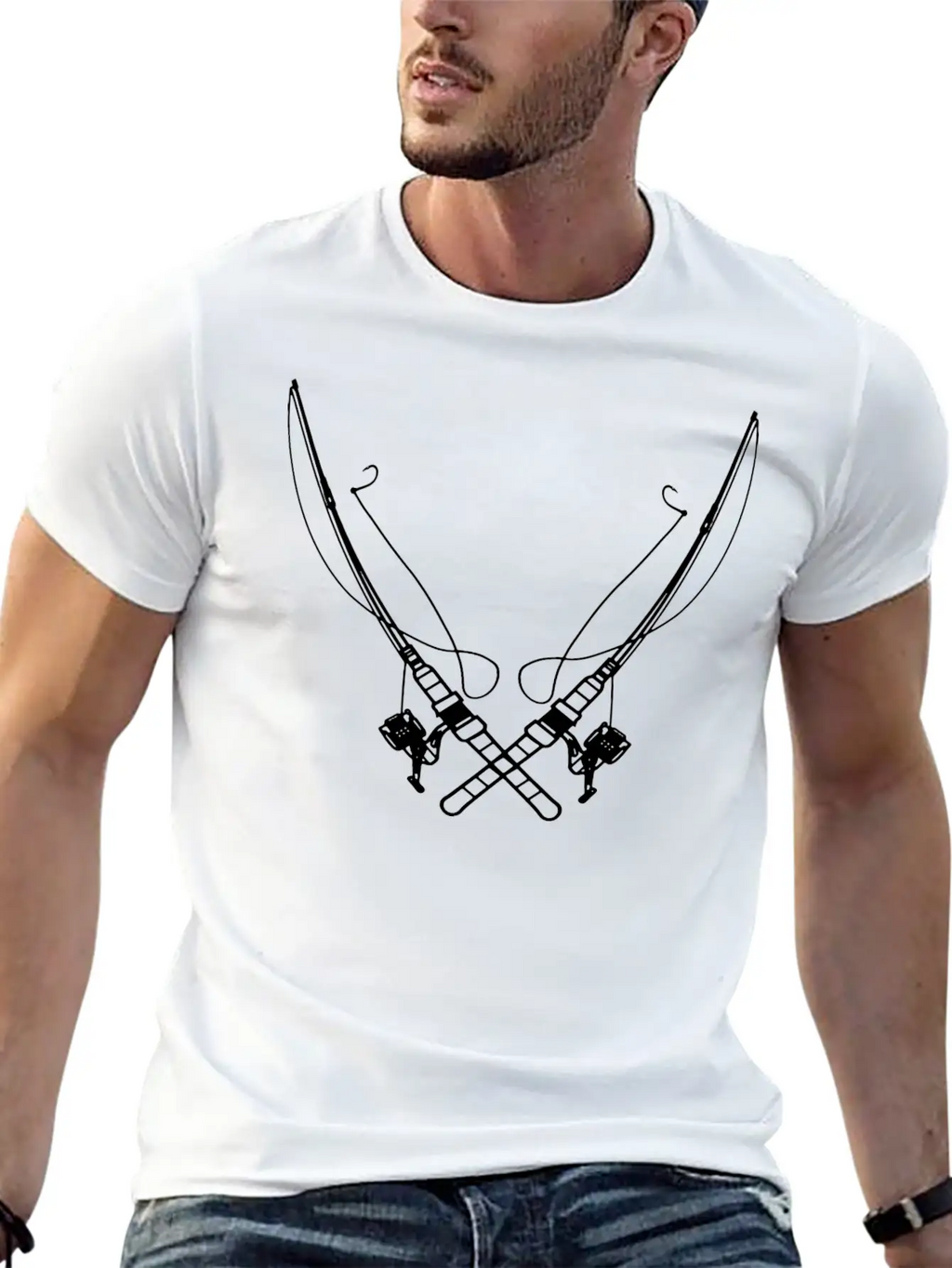 Fishing Rod Classic Cotton Tee – Unisex Comfort For Any Season